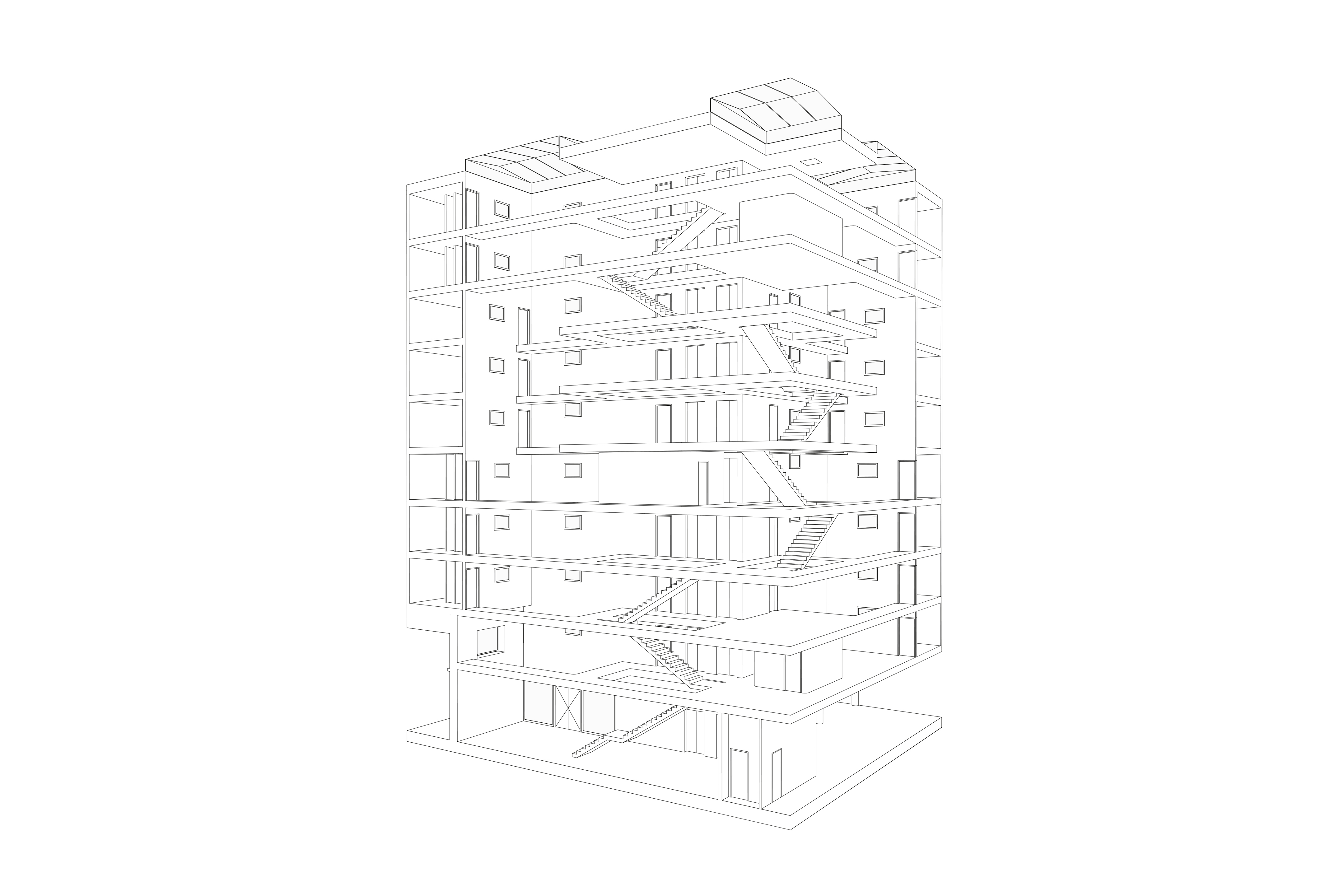 bunq architectes und GD architectes: Innenhof A12 des Blocks B, Caserne des Vernets, Genf.