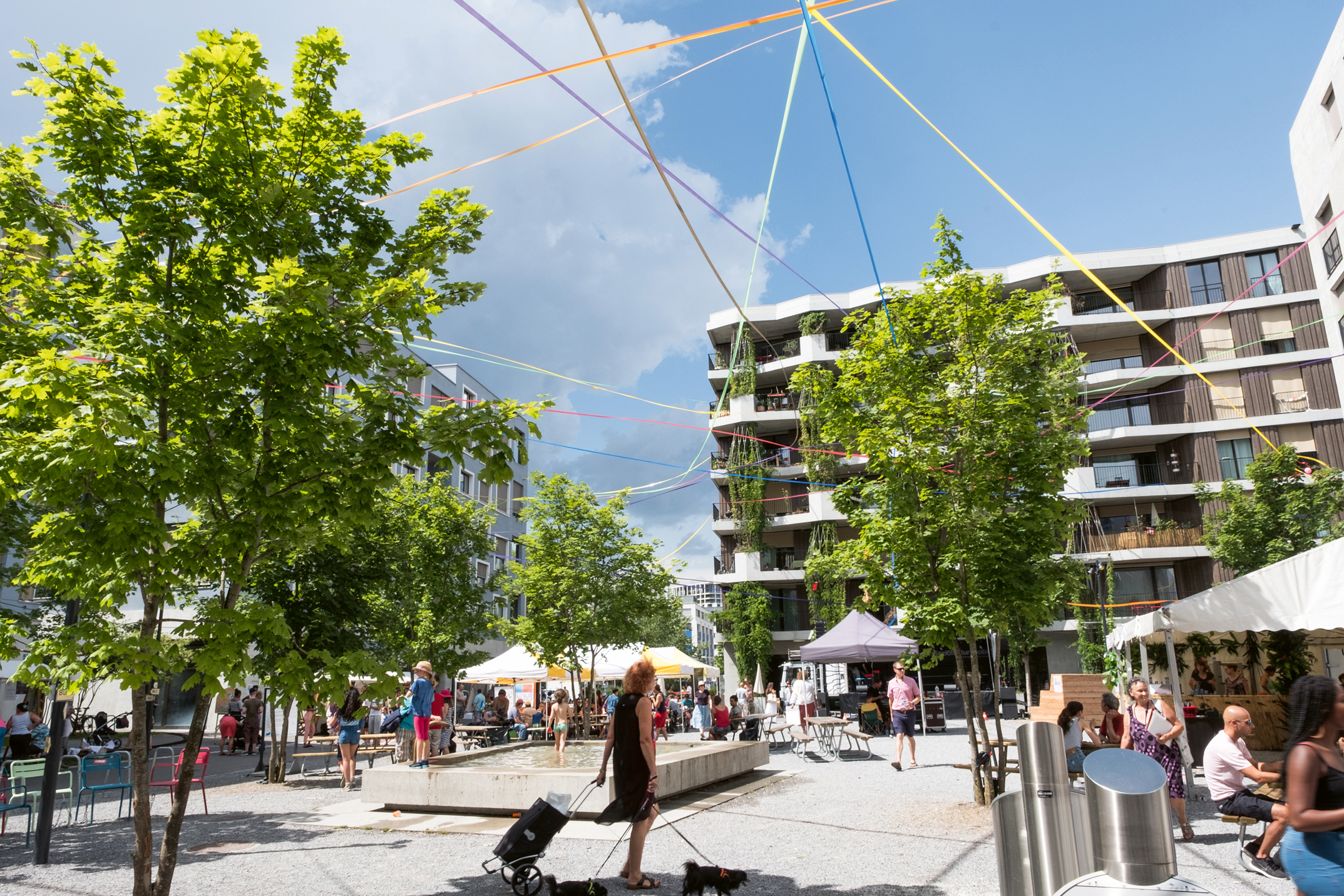 Feier zur Übergabe des 2000-Watt-Zertifikats im Hunziker-Areal Zürich.