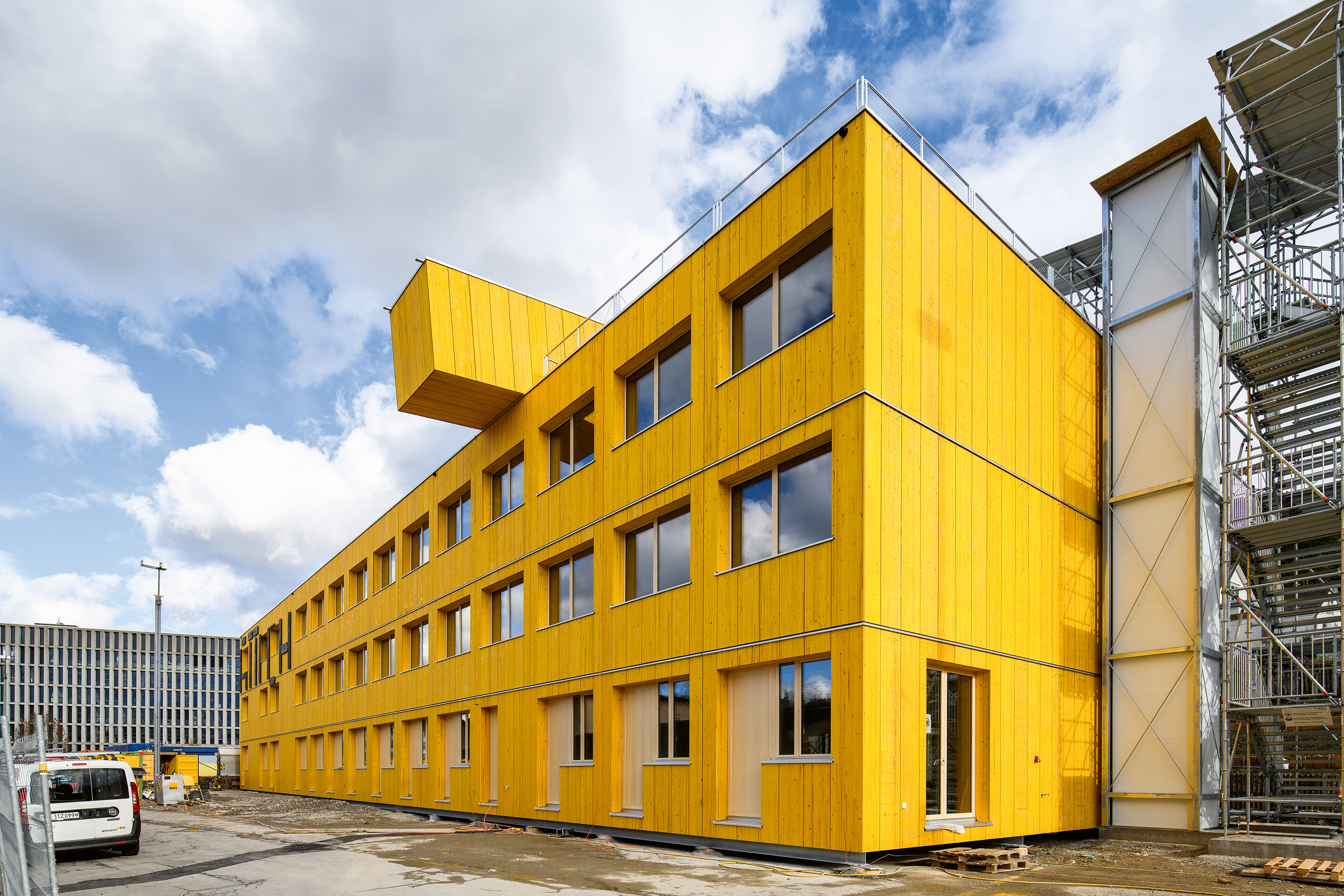 Der fertige Bau bietet günstige Raummodule für die Kreativwirtschaft in St. Gallen.