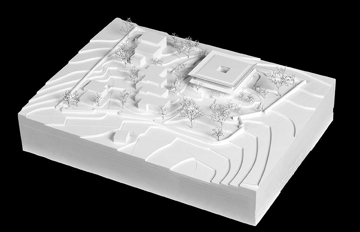 Bernath + Widmer Architekten schlagen mit «Pavillon Blanc» eine Aufstockung aus Holz mit weit ausladendem Dach vor.