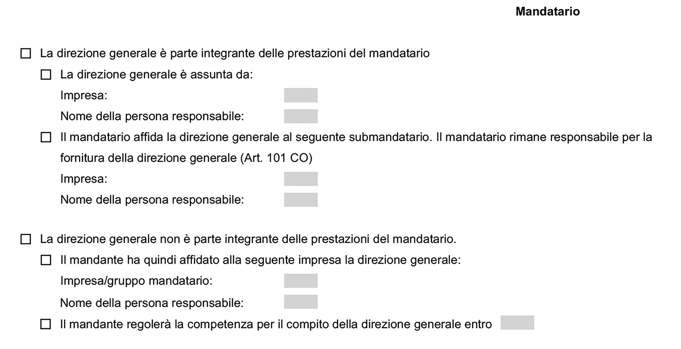SIA 1001, 1 Contratto di progettazione / direzione dei lavori (SIA)