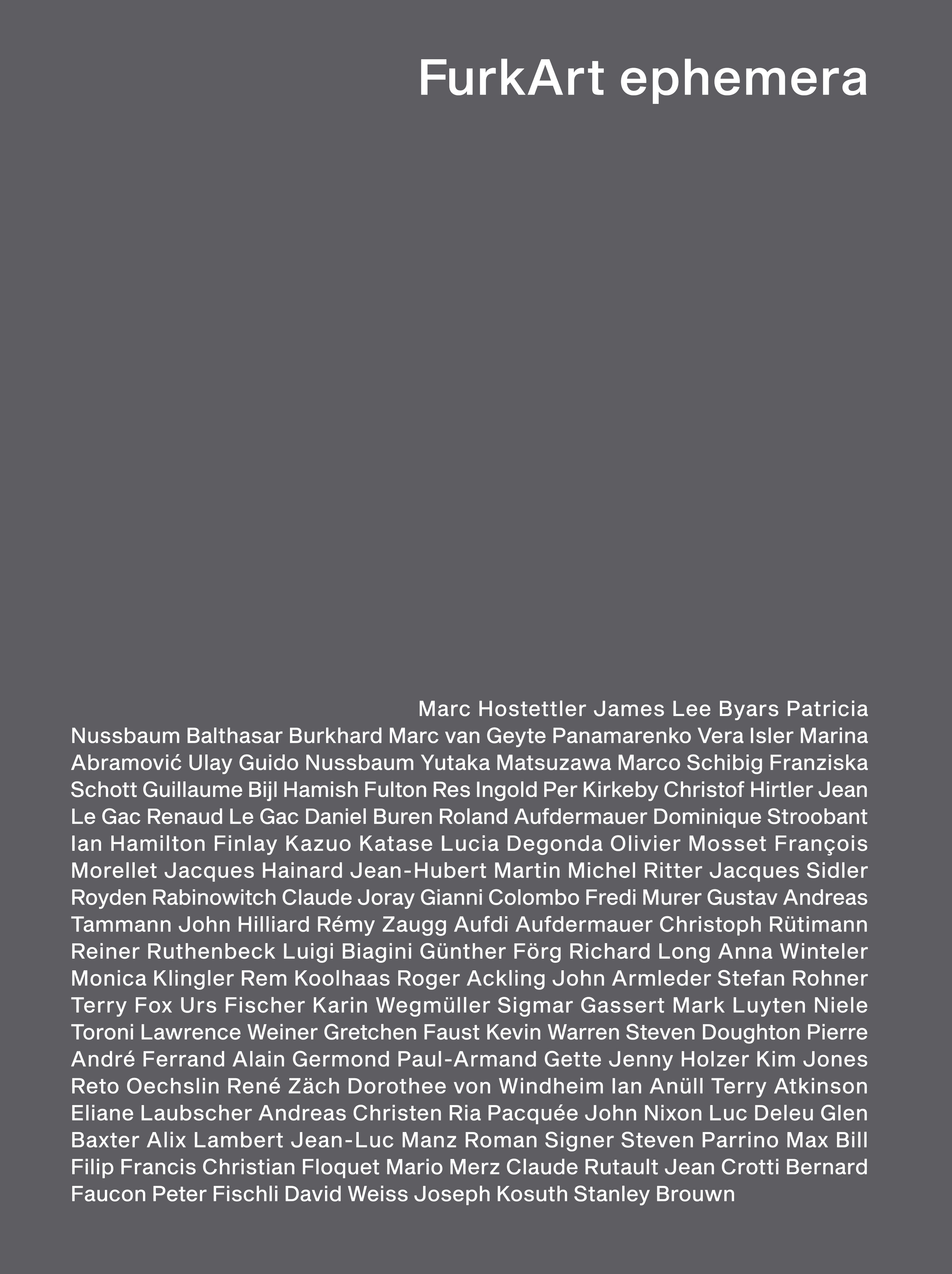 Couverture de la publication : Furkart ephemera, Thomas Rodriguez. Éditeur: Captures Éditions, avril 2019.