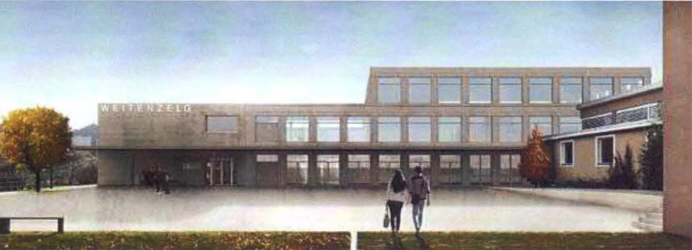 Im Wettbewerbsprojekt von BAK Gordon Arquitectos und Bernhard Maurer waren Alt- und Neubau aus Beton noch nahezu unkenntlich miteinander verschmolzen.
