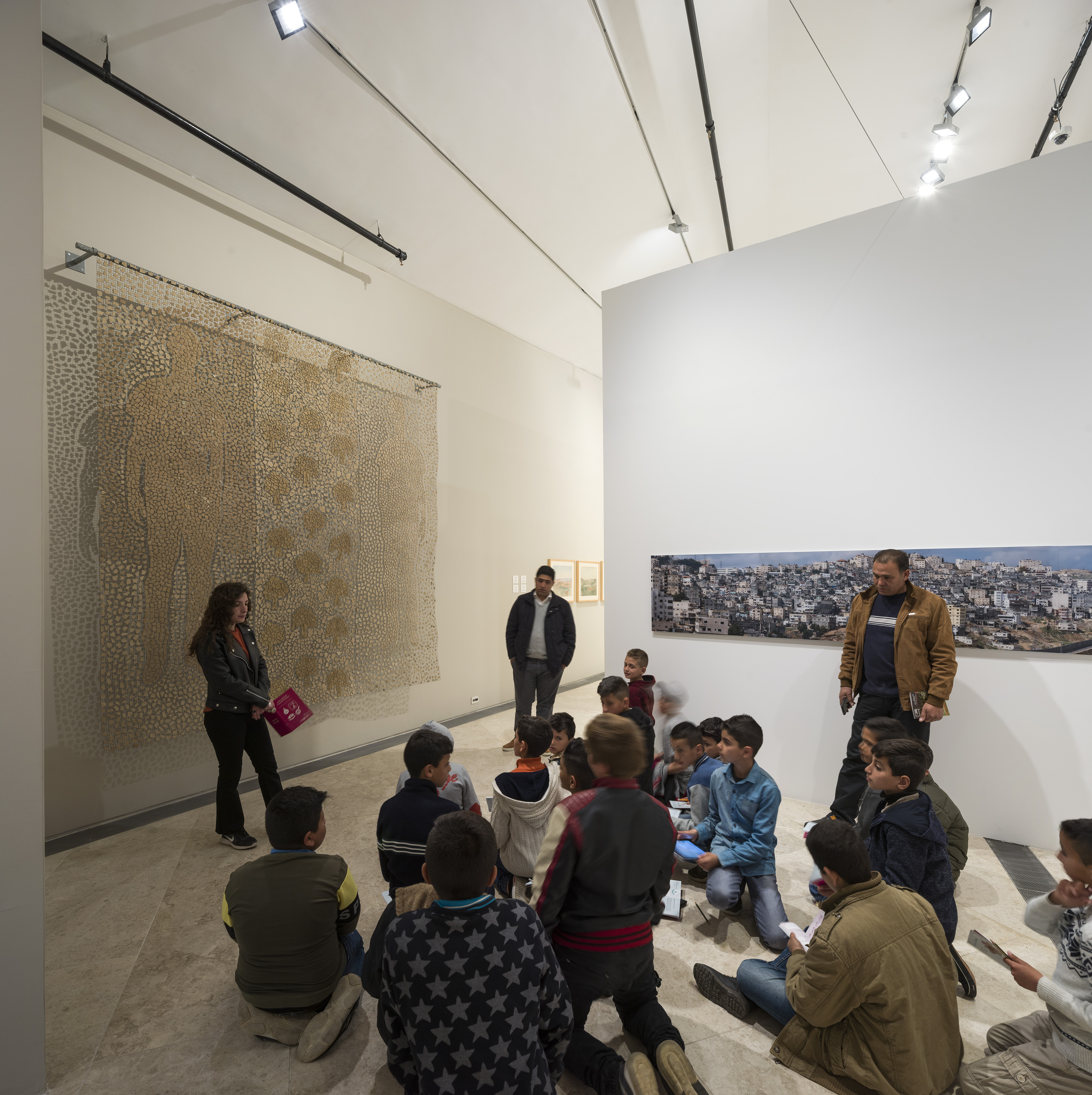 Children enjoying a guided tour of the museum.