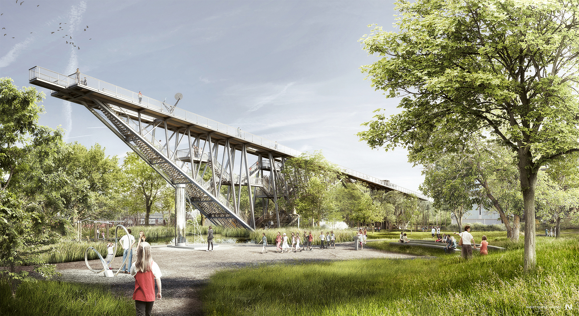 Wird bald wahr: Wunderbrücke im Technorama-Park.