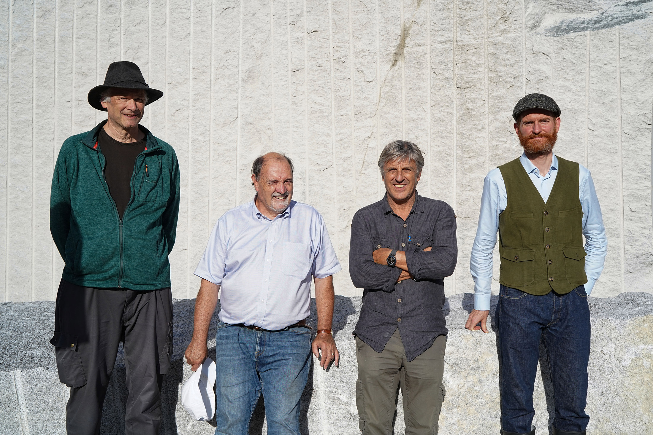I relatori Jürg Conzett, Mauro Baranzini e Michele Arnaboldi e il moderatore Stefano Zerbi