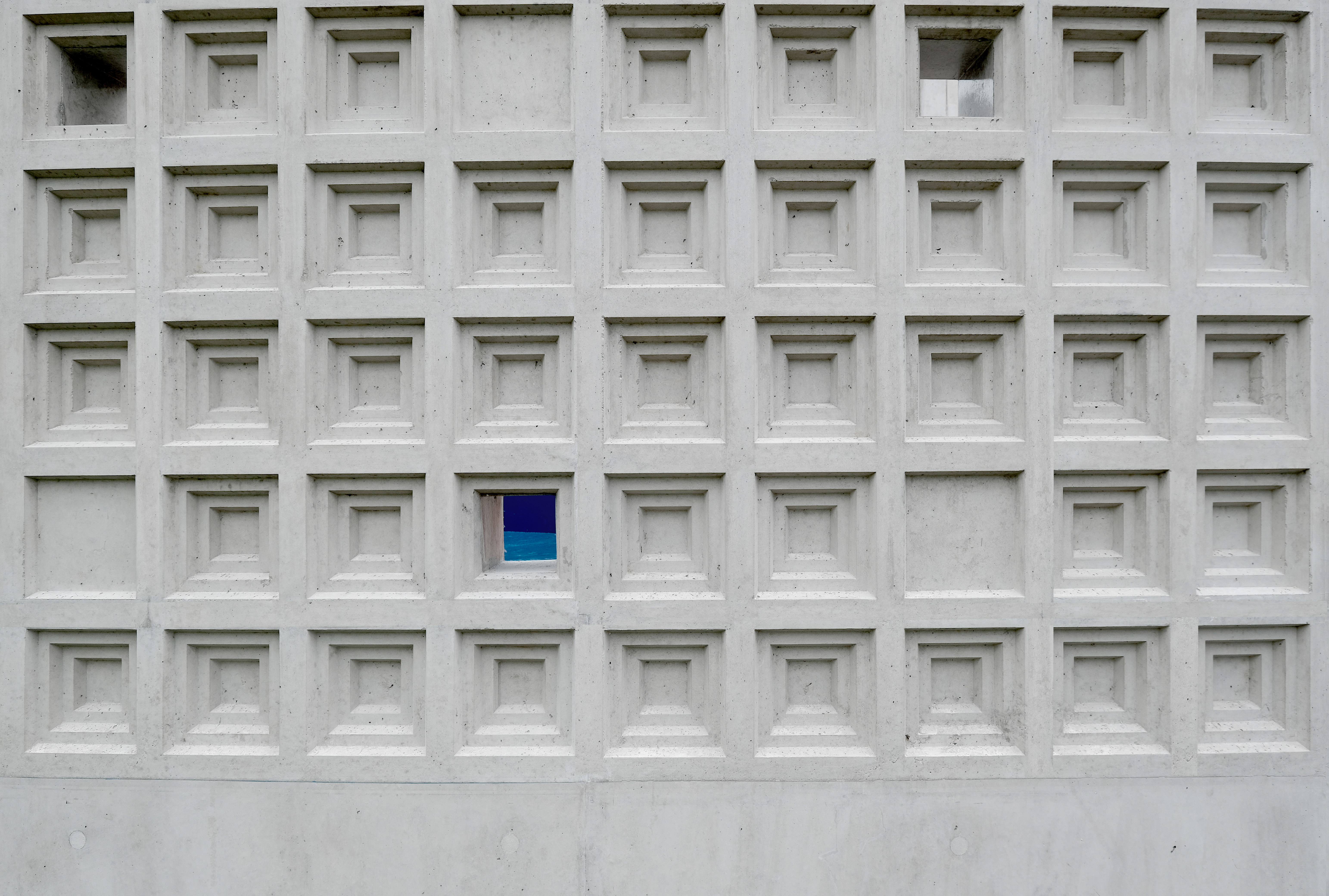 Nouvelle entrée de la HEIG-VD - Vue des caissons en béton