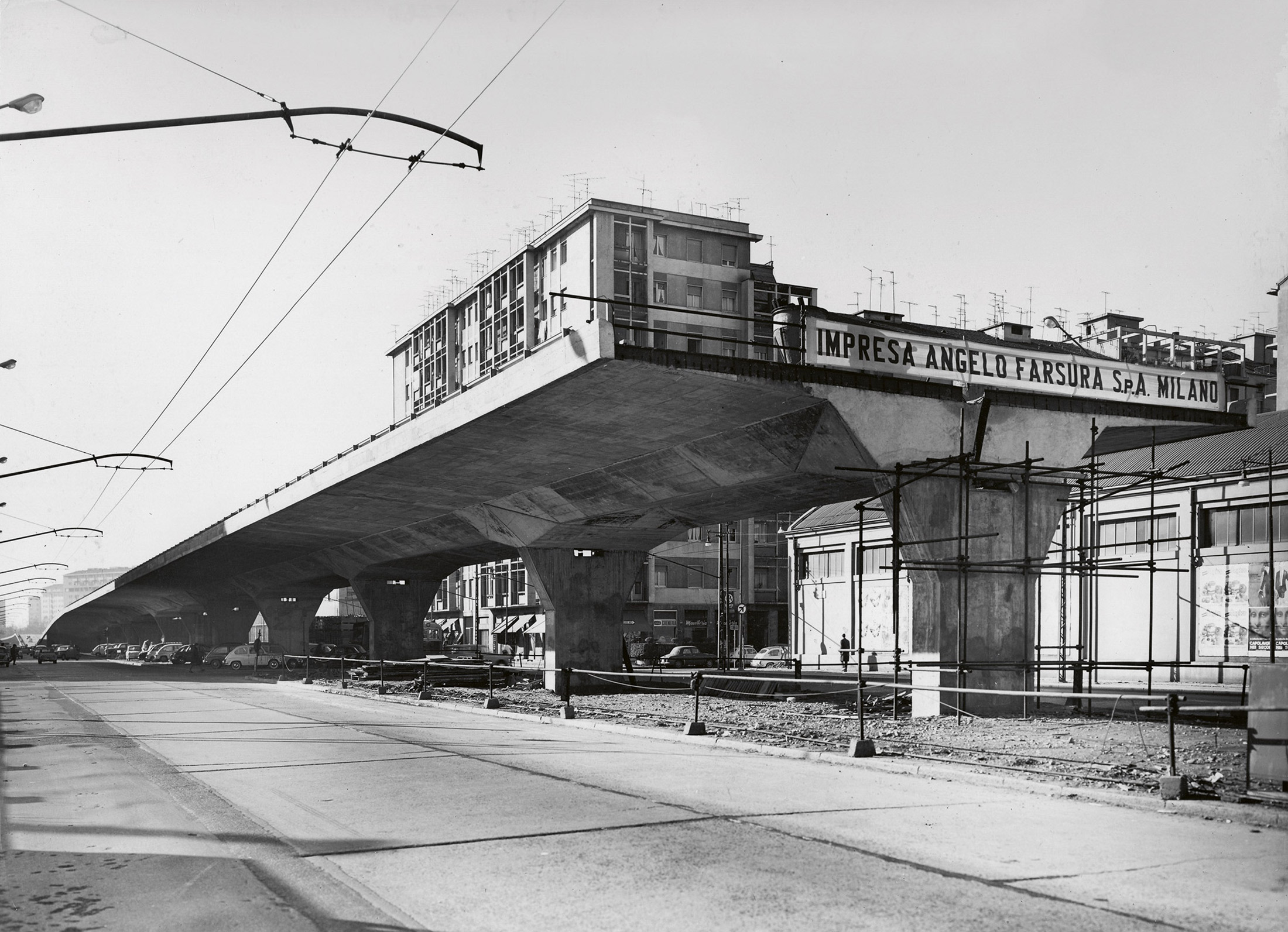 Viadotto di viale Certosa-Monte Ceneri, fase di cantiere