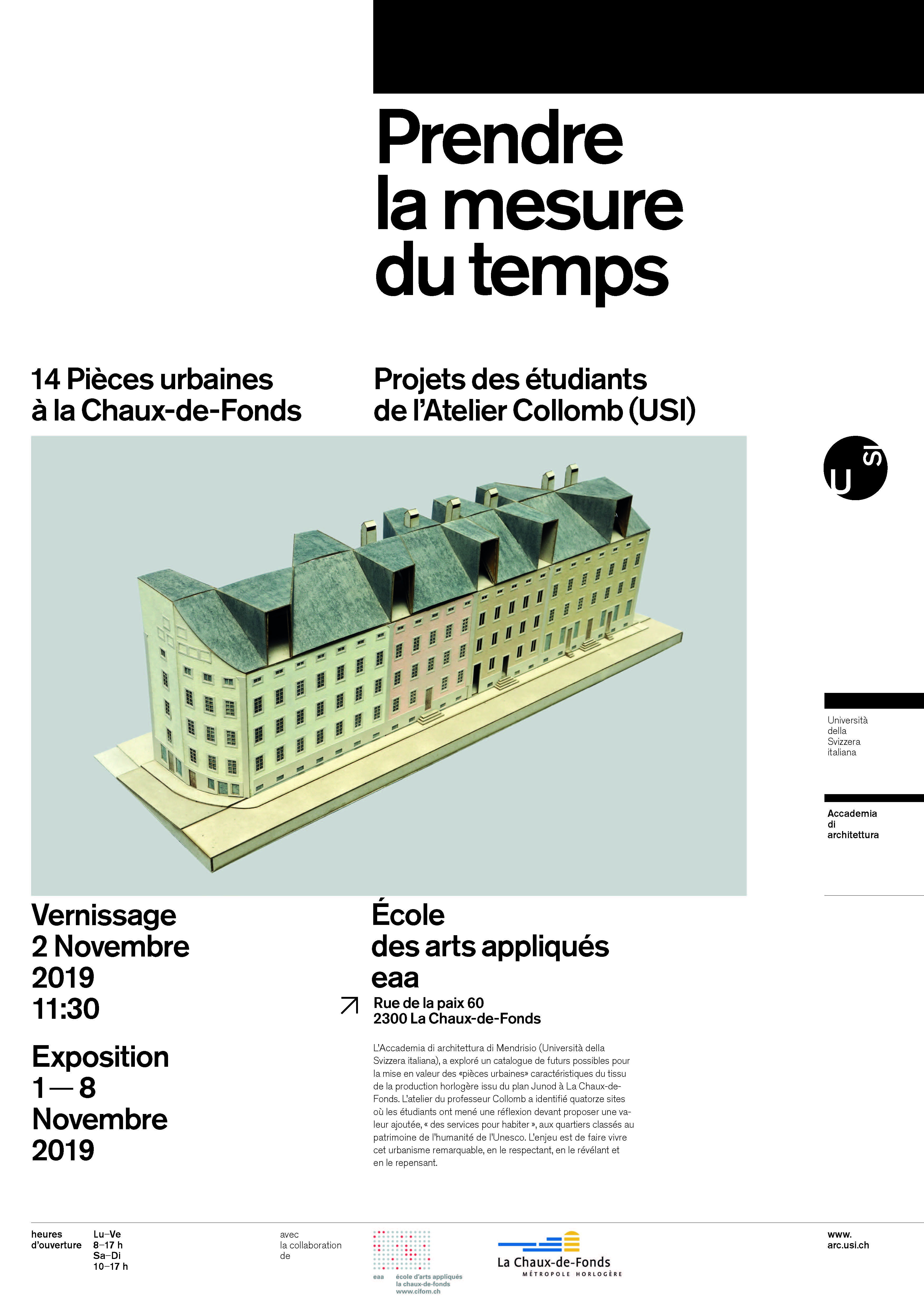Exposition: Les projets de l'Atelier Collomb à l'École des arts appliqués de La Chaux-de-Fonds.