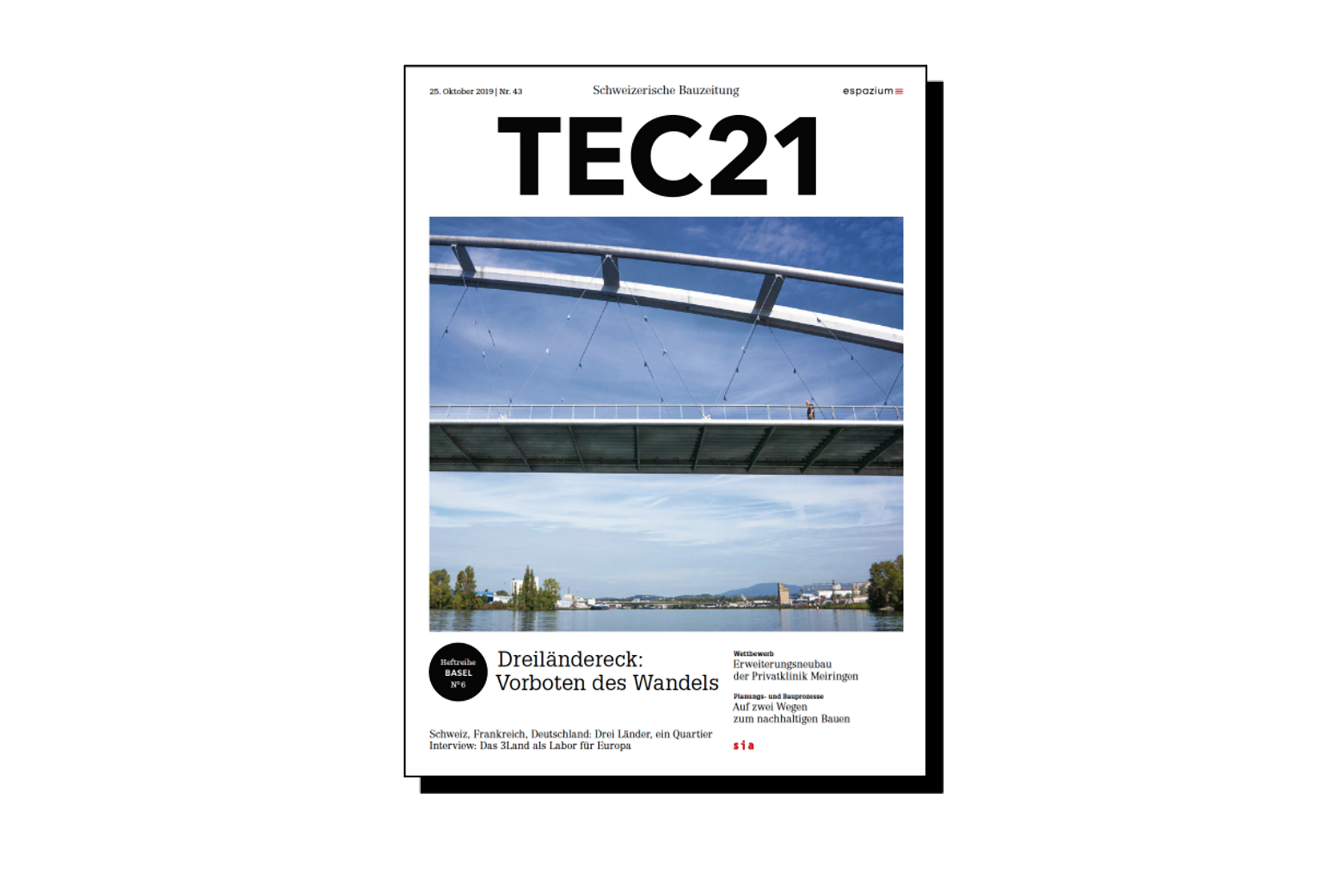 Cover TEC21_43-2019 Dreilaendereck-Vorboten des Wandels