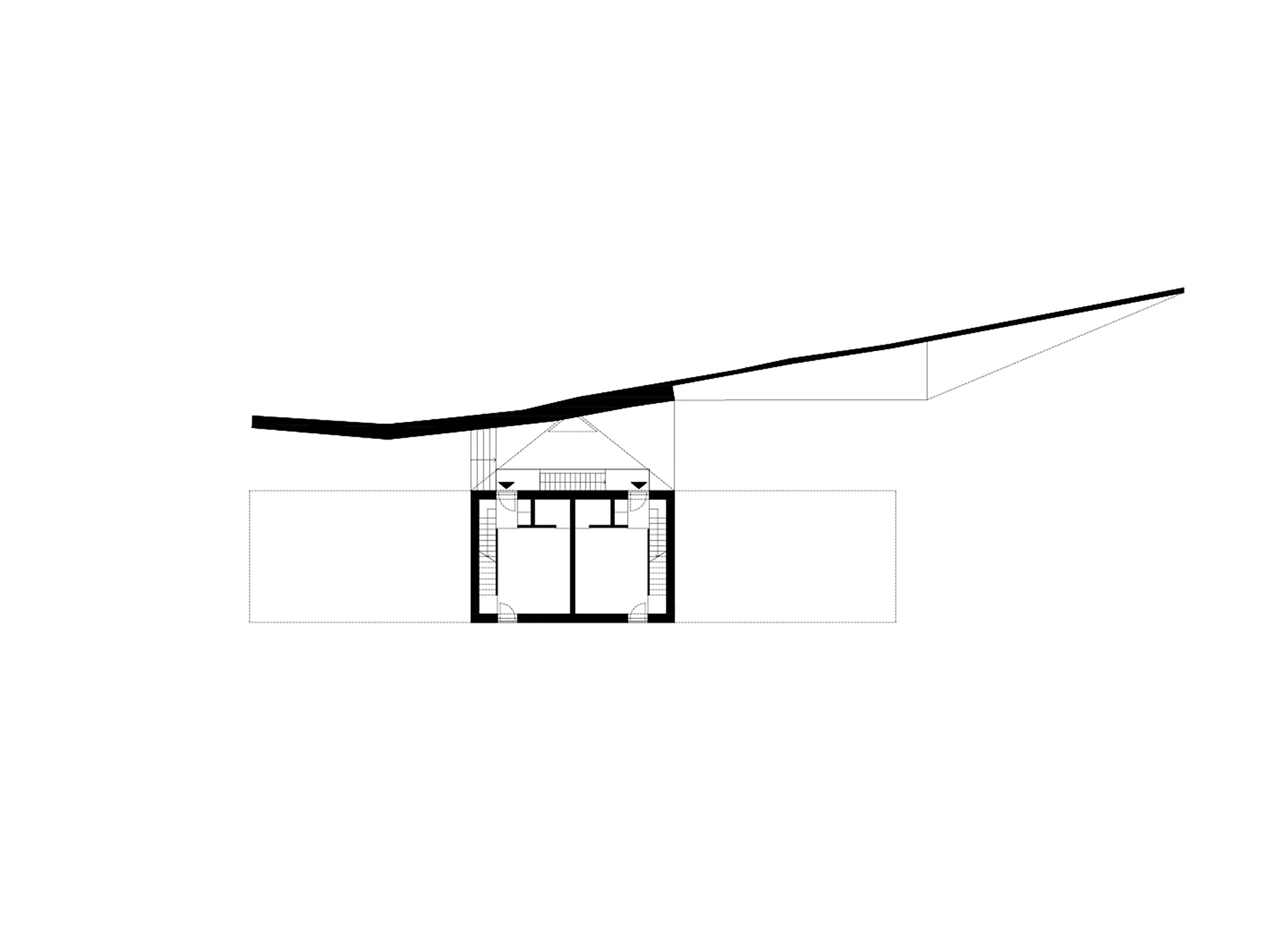 Casa doppia a Monte Carasso, pianta del livello 0