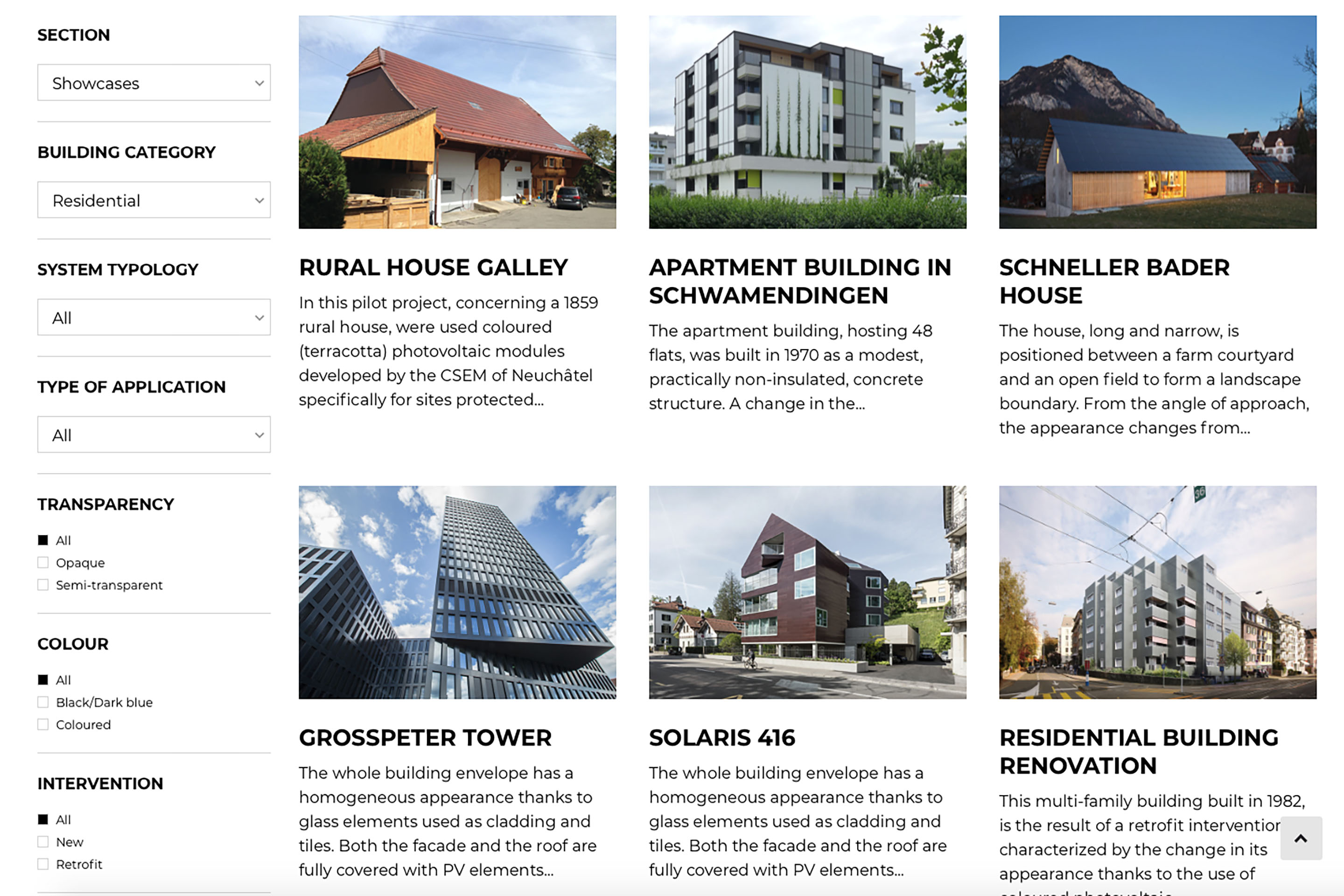 Solarchitecture Rubriken