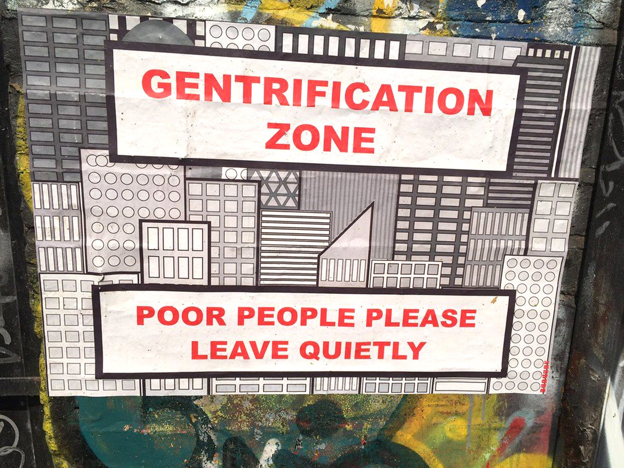 Affiche dénonçant la gentrification