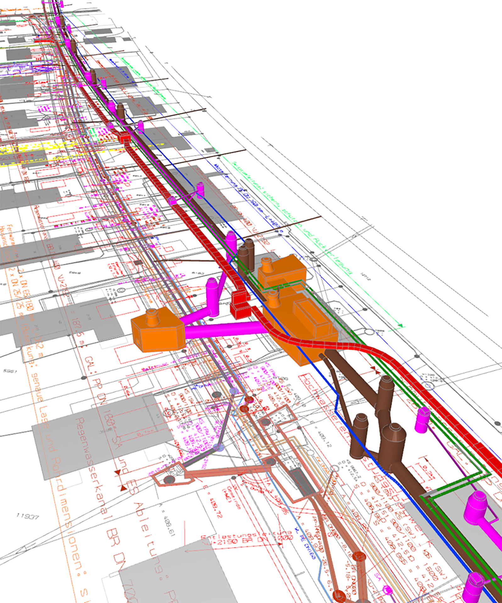 Ein Screenshot des digitalen Bauplans zur Sanierung der Eigenheimstrasse in Küsnacht ZH.