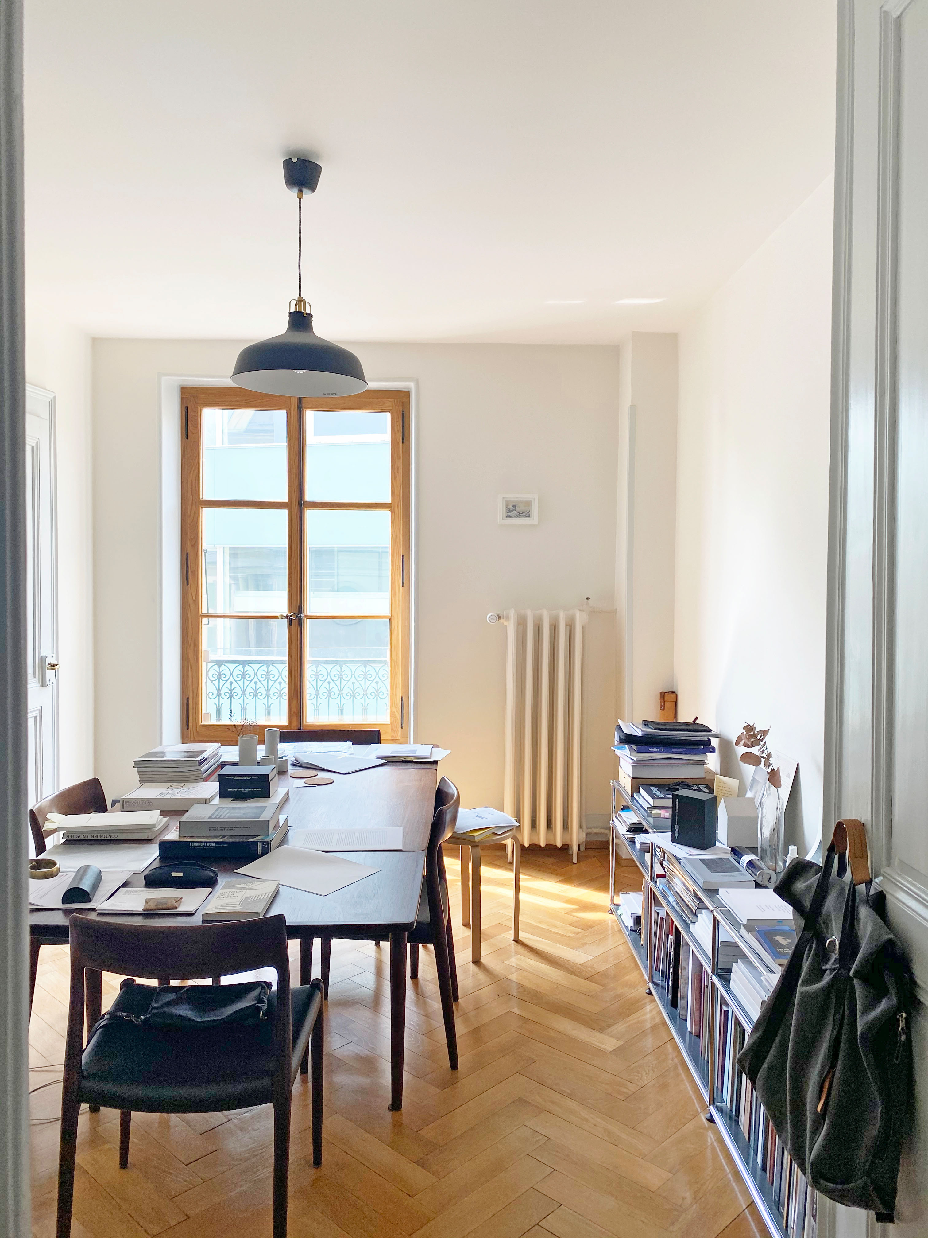 Berset Bruggisser Hasani architectes. Vue du bureau à Lausanne, avril 2020