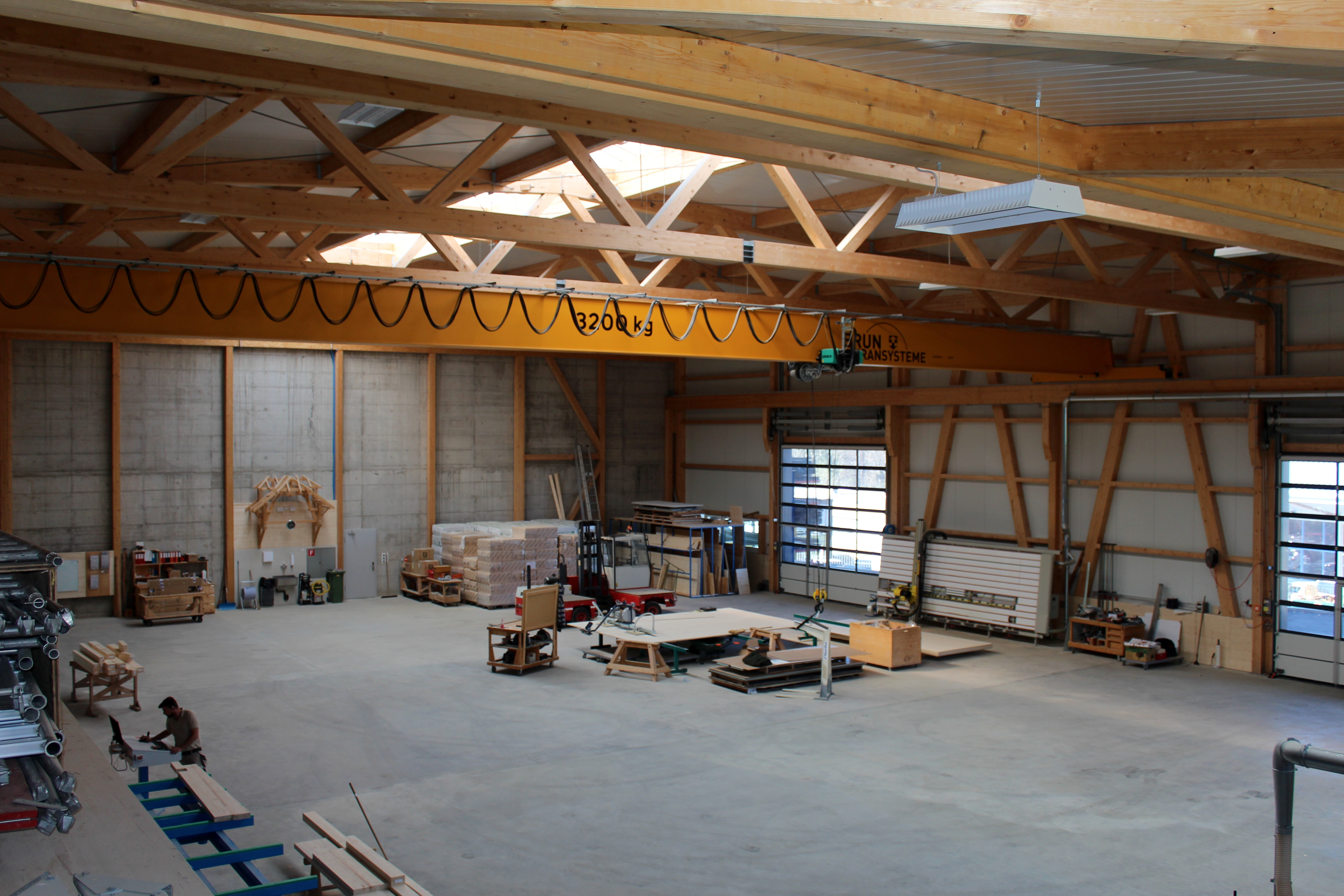 Les ateliers de l'entreprise GRAZ Construction Bois