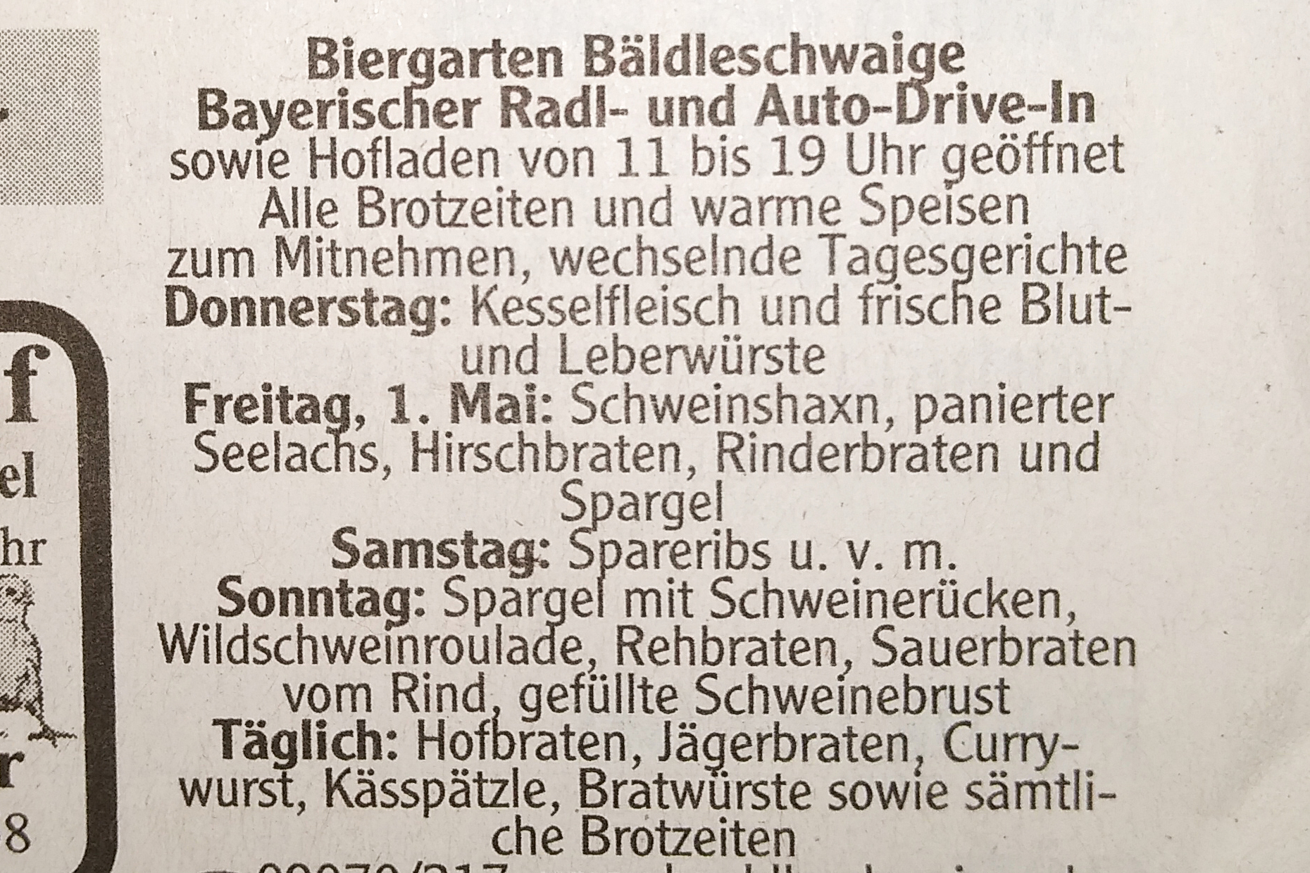 Radl-Biergarten
