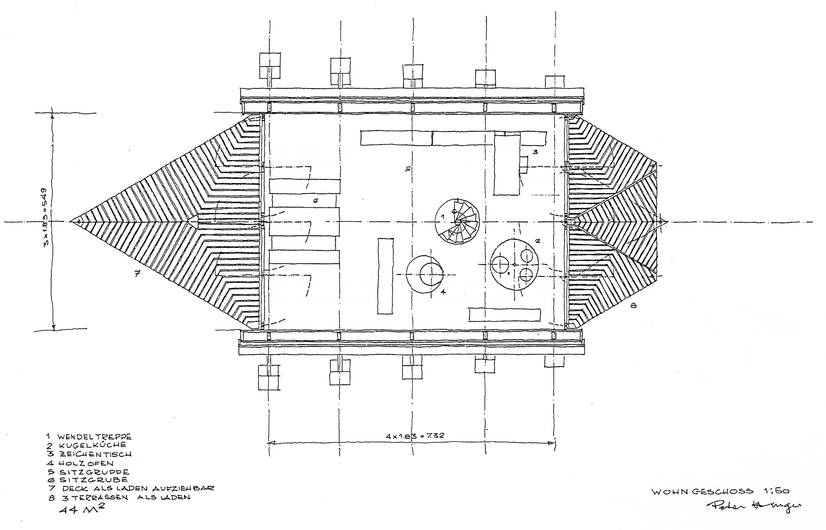 Trigon Haus Grundriss Wohngeschoss