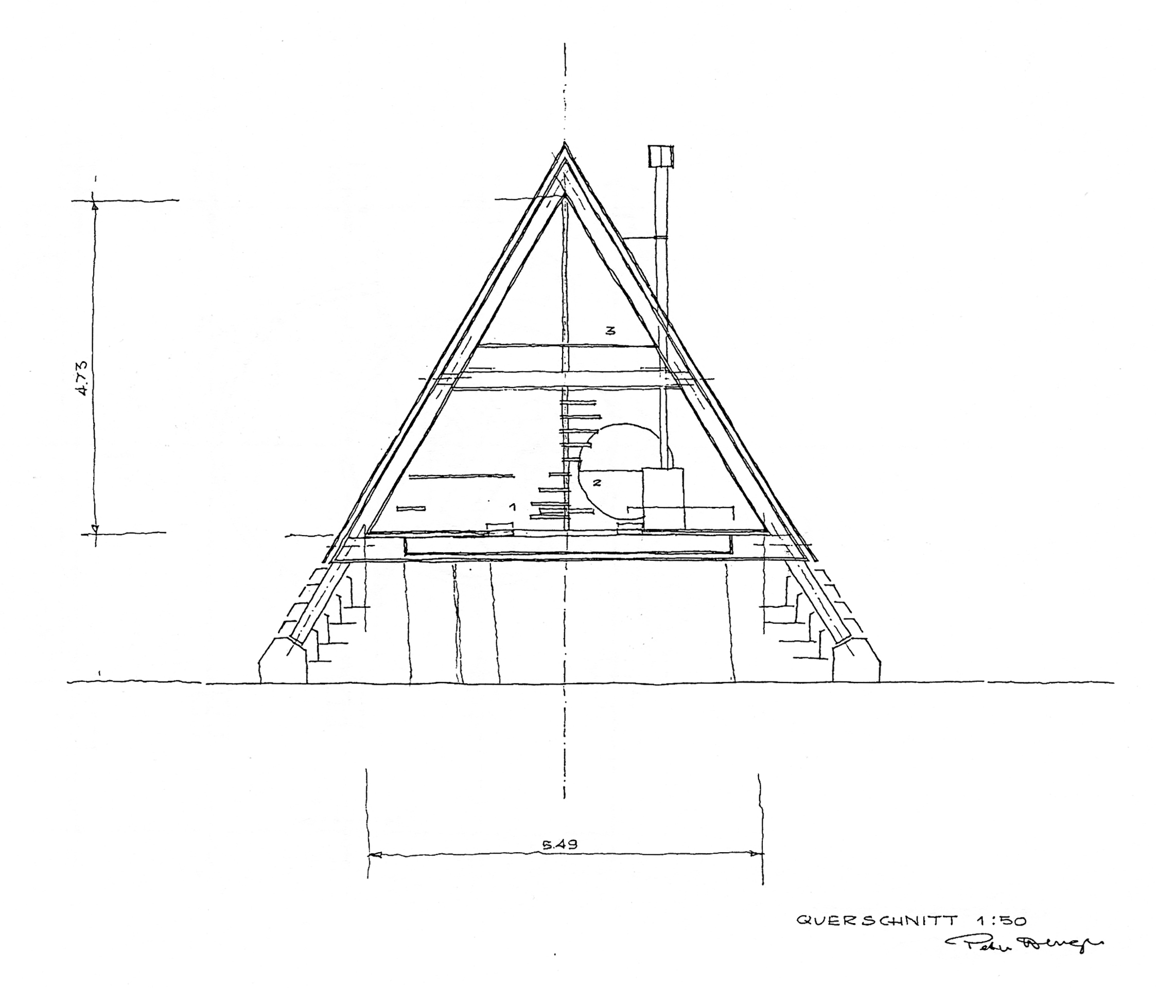 Trigon Haus Querschnitt