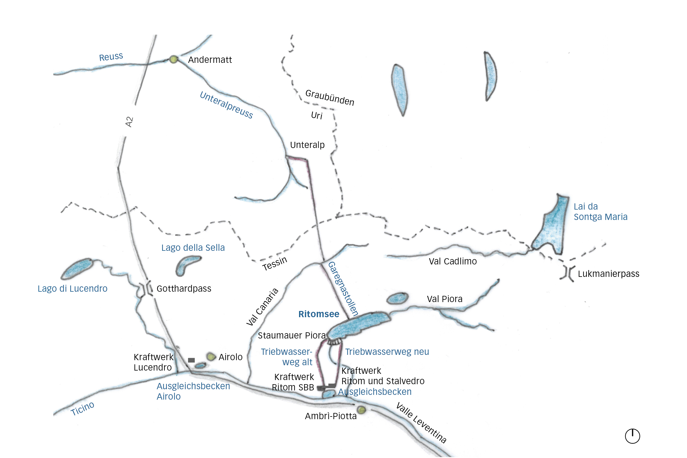 Übersicht Ritomsee
