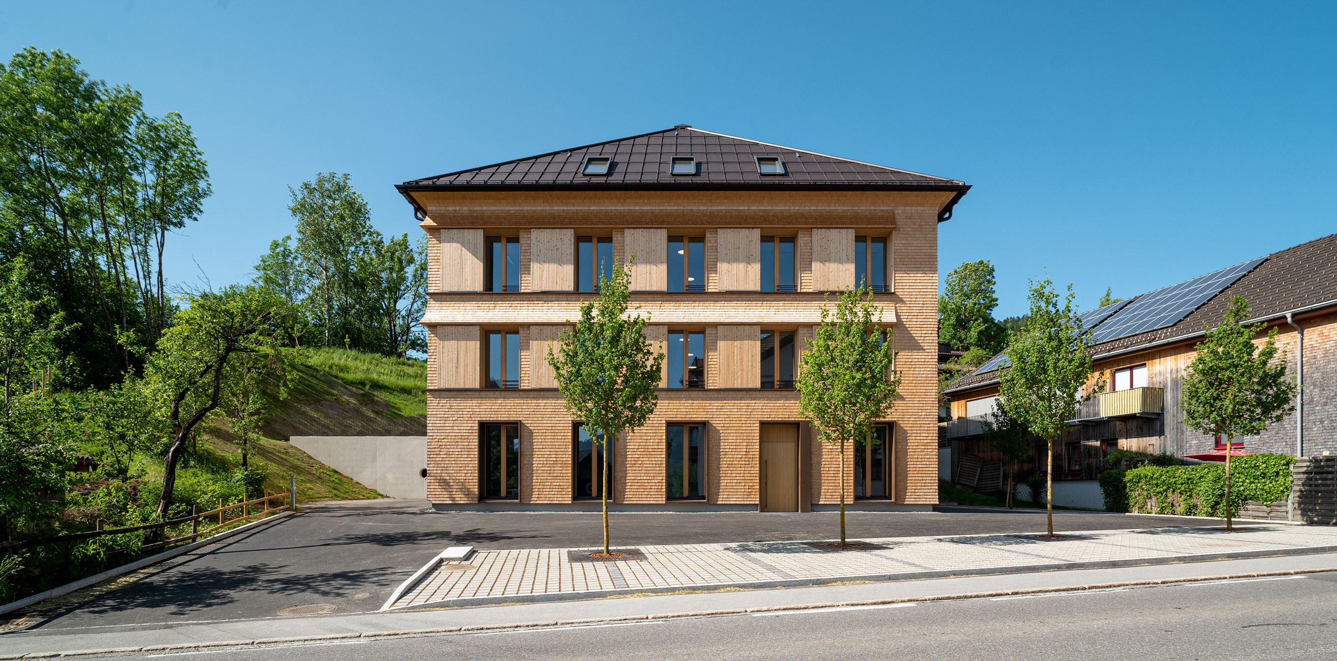 L'edificio polifunzionale 2226 Lingenau, progettato da Baumschlager Eberle Architekten