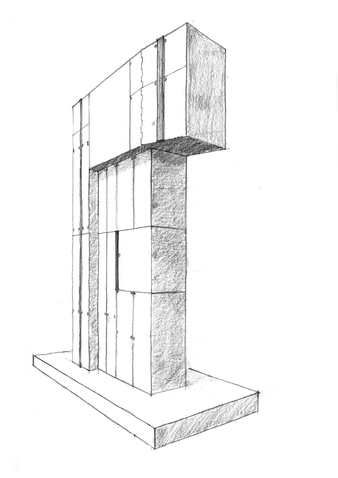 Schizzo di studio del mock-up