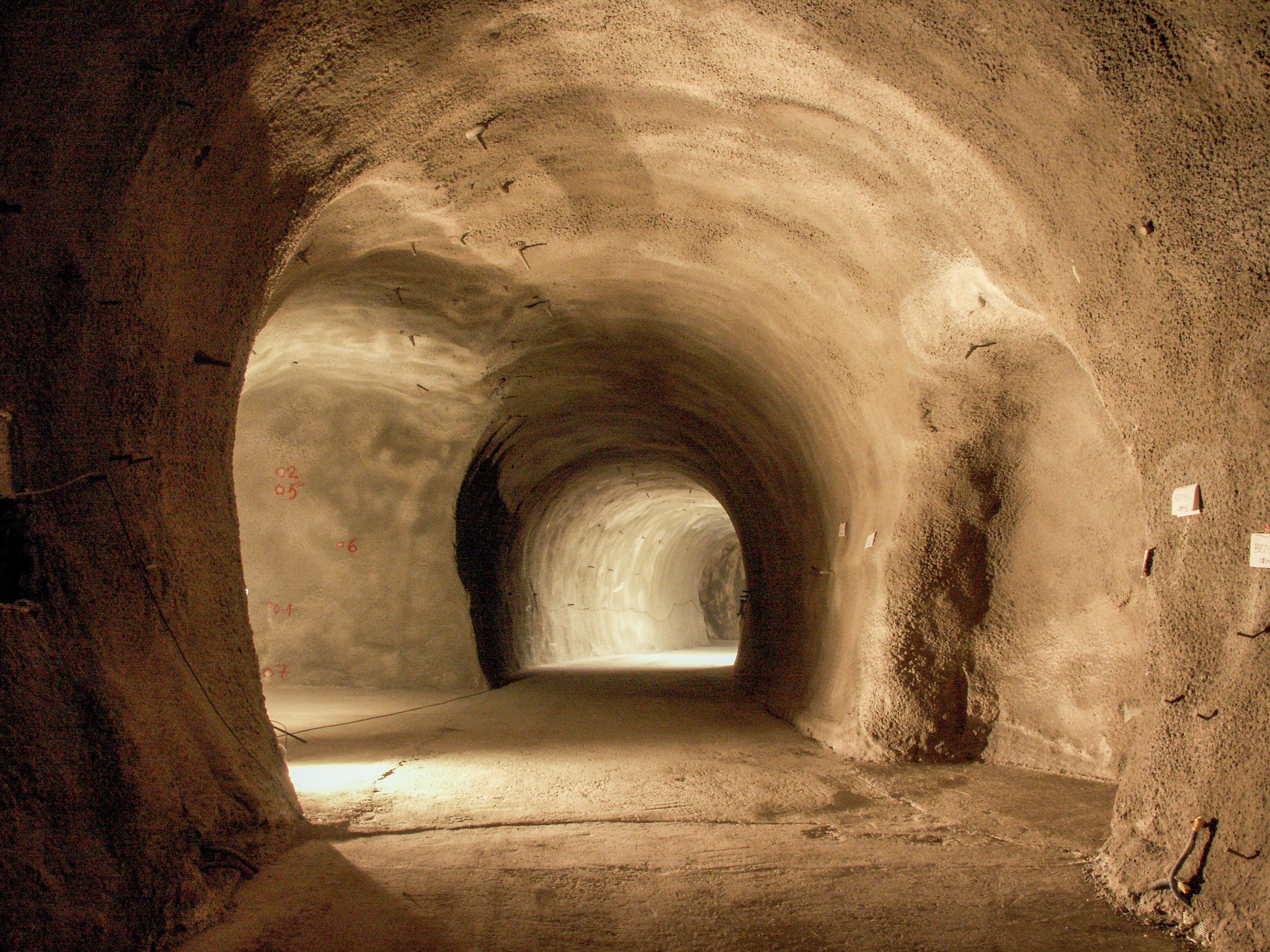 Galerie du laboratoire souterrain du Mont Terri