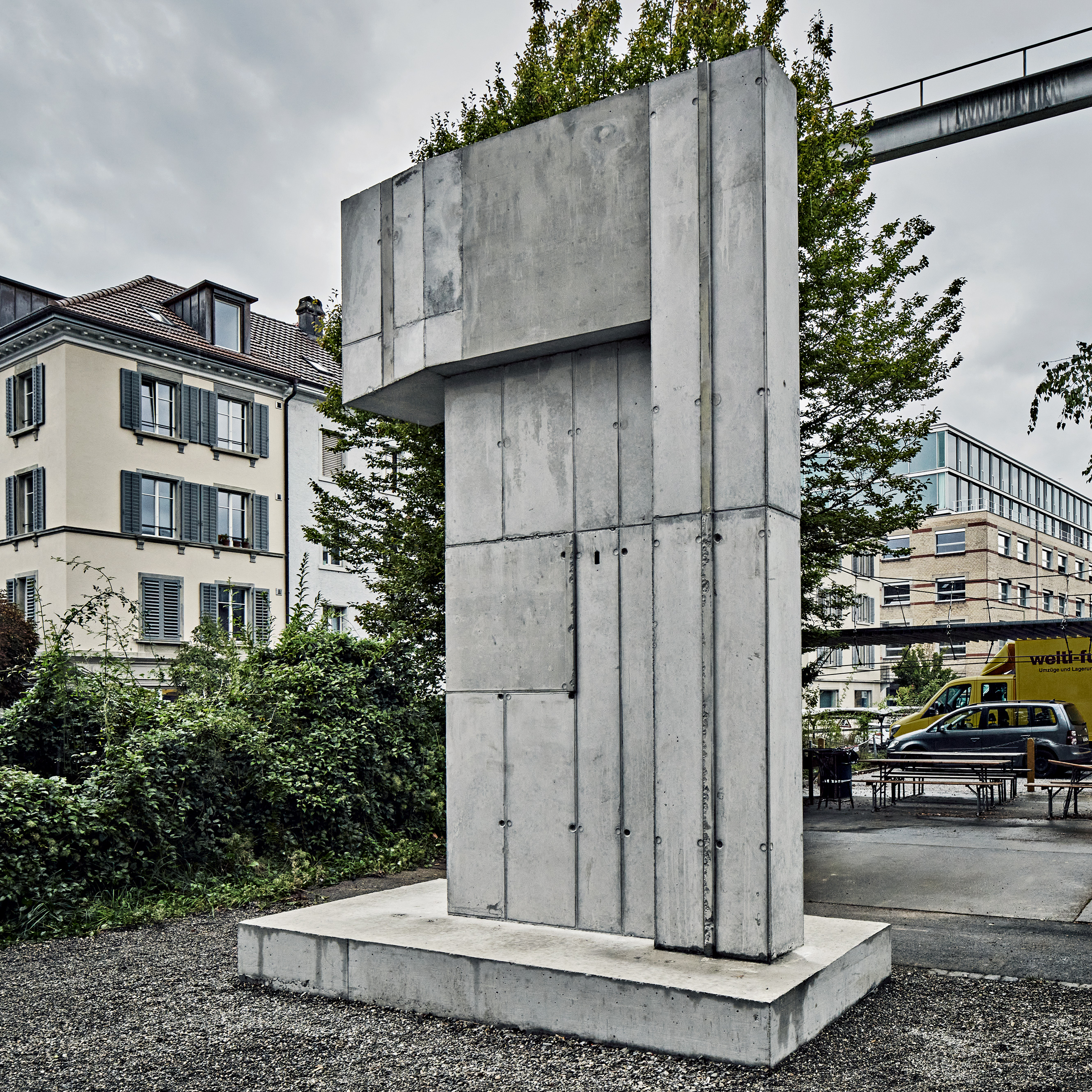 Mock-up di una porzione del nuovo corpo in cemento armato