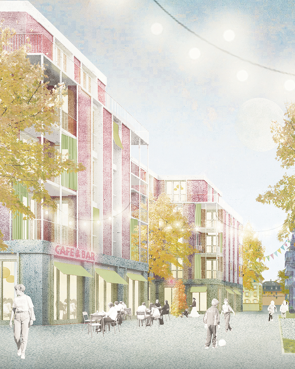 Isaa, projet de concours pour l’îlot de la Savonnerie à Renens (VD), 1er prix/1er rang, octobre 2019