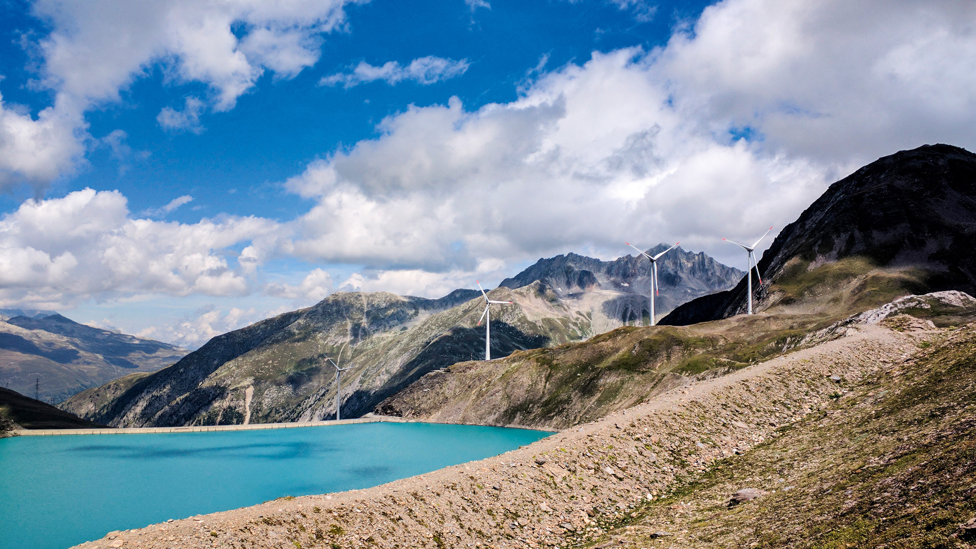 Il parco eolico del Gries, nel Vallese