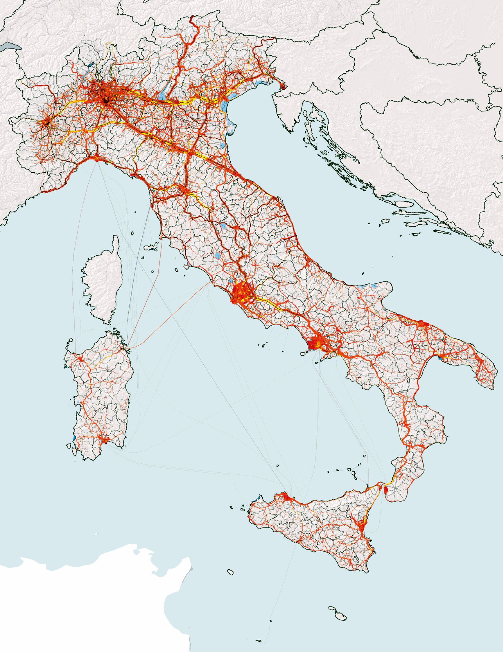 Riduzione di mobilità attesa sulla rete stradale italiana all’inizio della fase 3