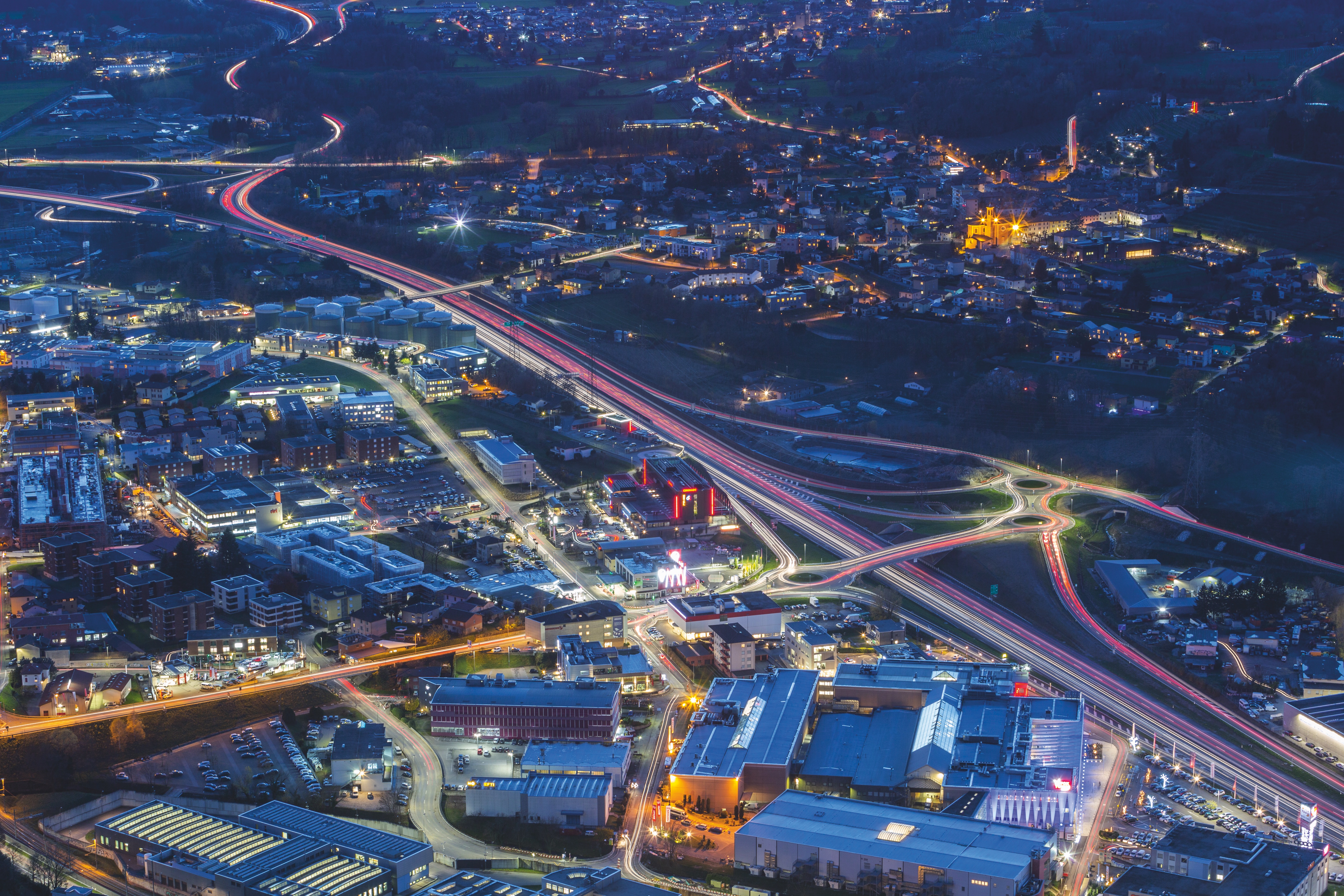 Lo svincolo dell’A2 a Mendrisio