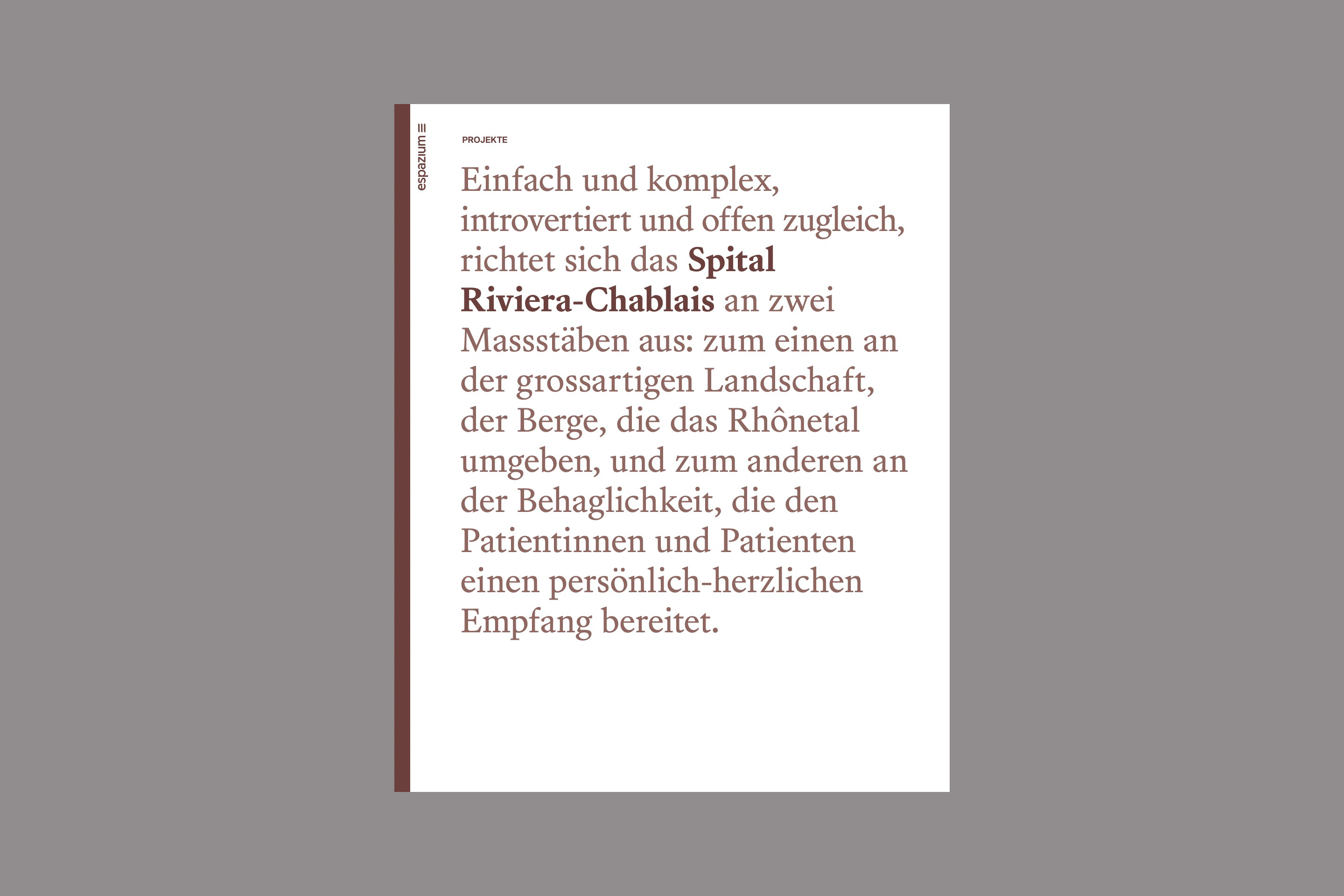 Projet II: Spital Riviera-Chablais