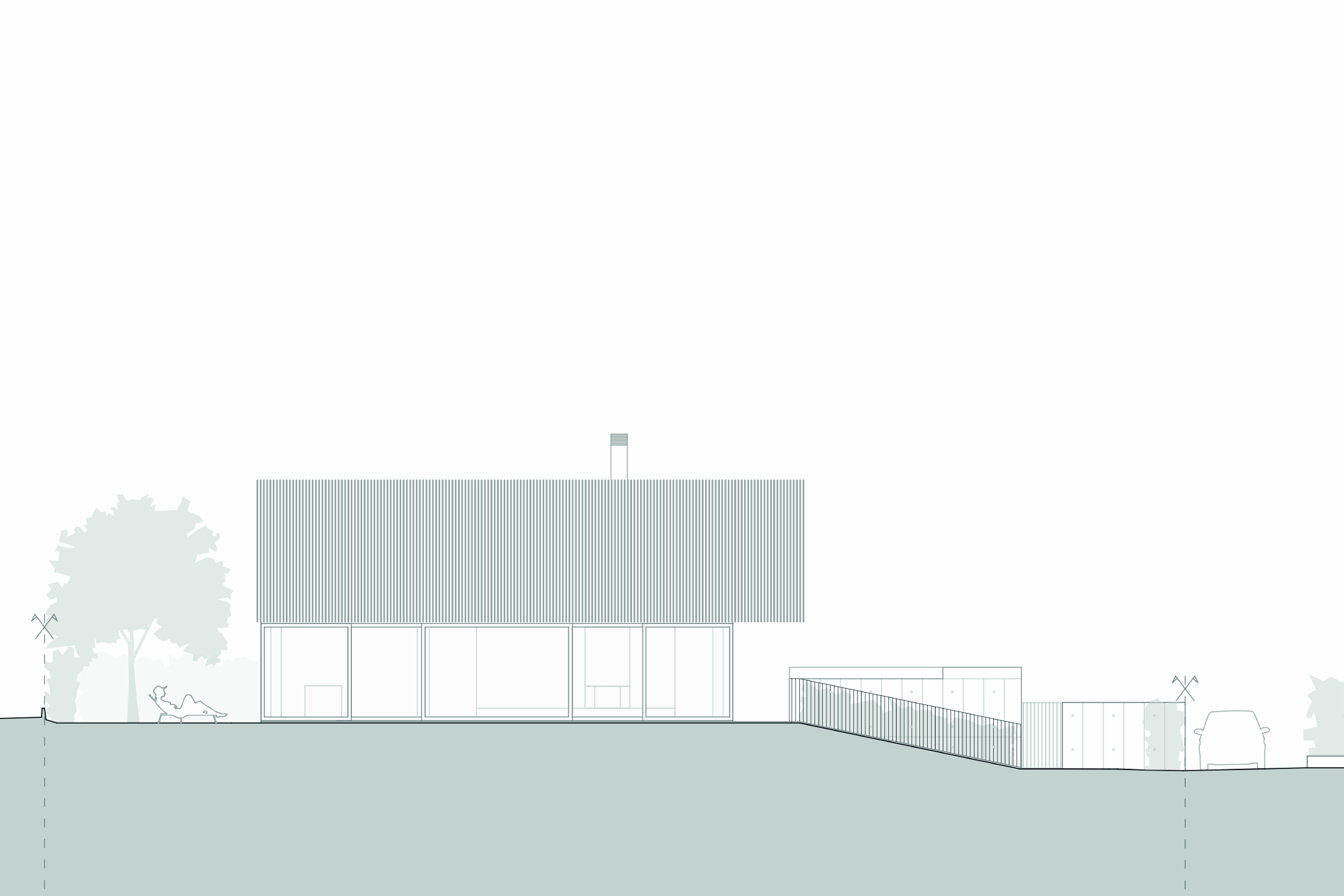 Casa Bacciarini, di Michele Arnaboldi Architetti, prospetto sud