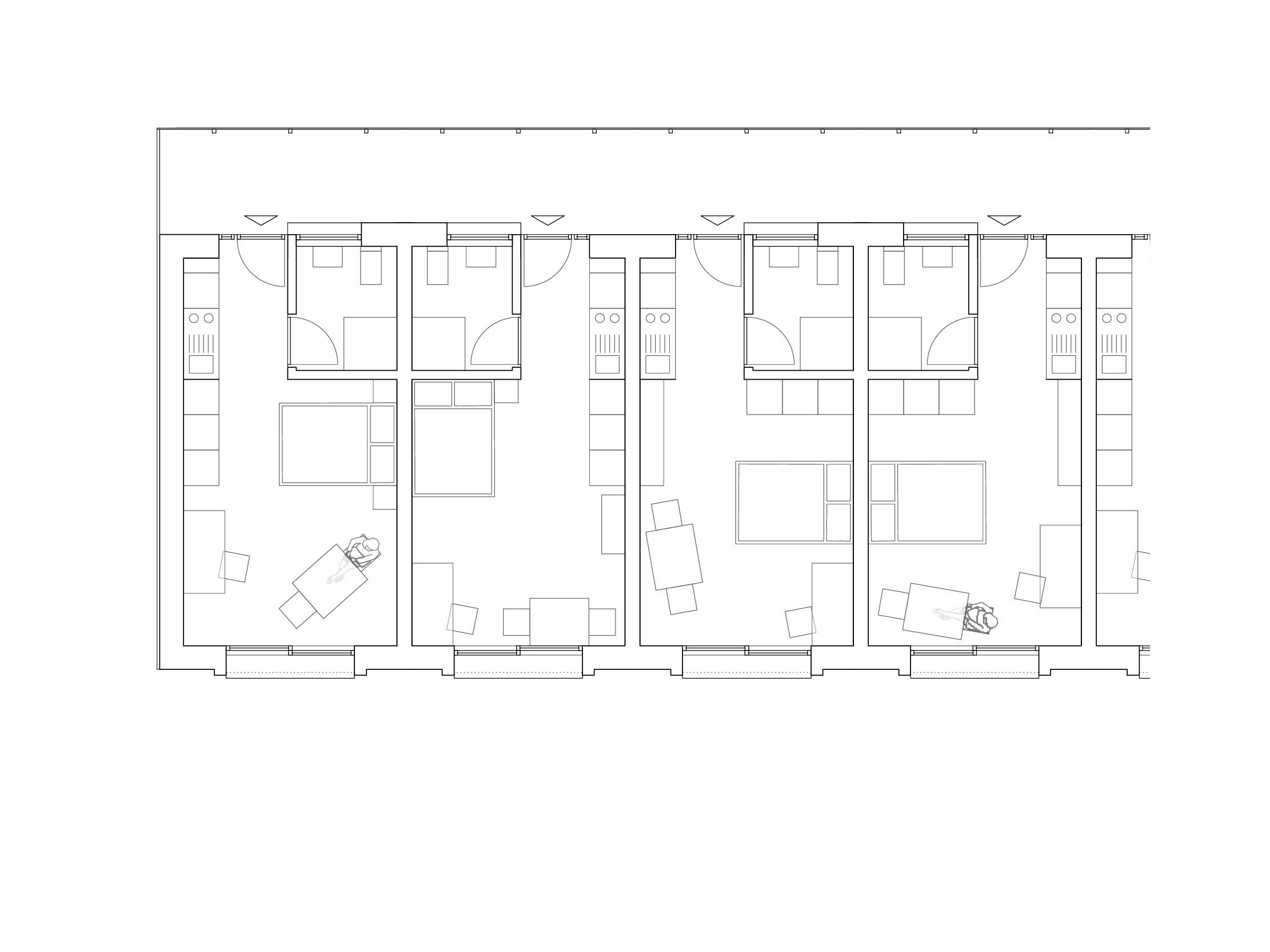 Estratti delle piante tipo dei primi quattro progetti premiati al concorso Seevorstadt 131, Bienne 2018. 1° premio: Sollberger Bögli Architekten