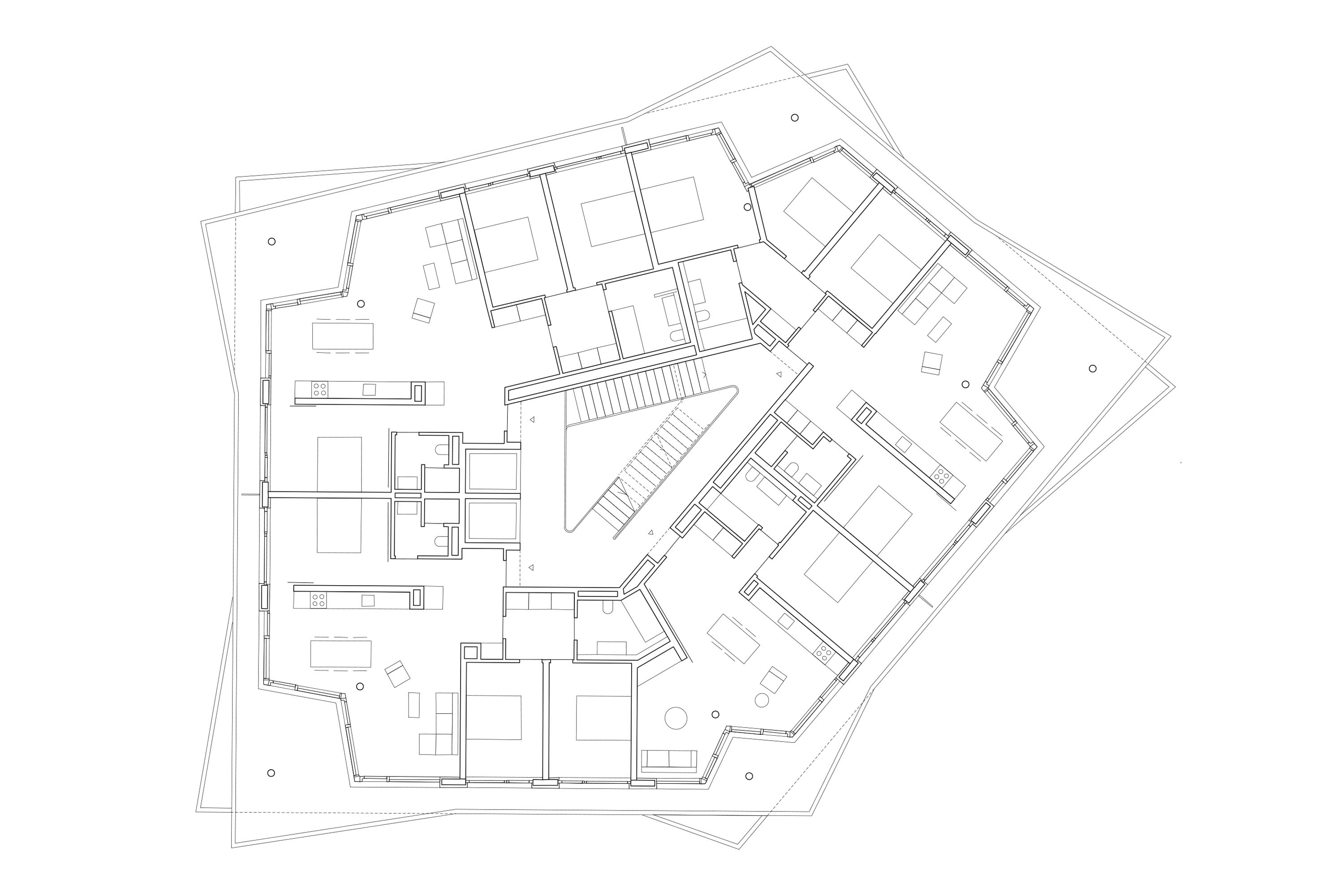 Les logements de La Gradelle - Plan type du bâtiment B
