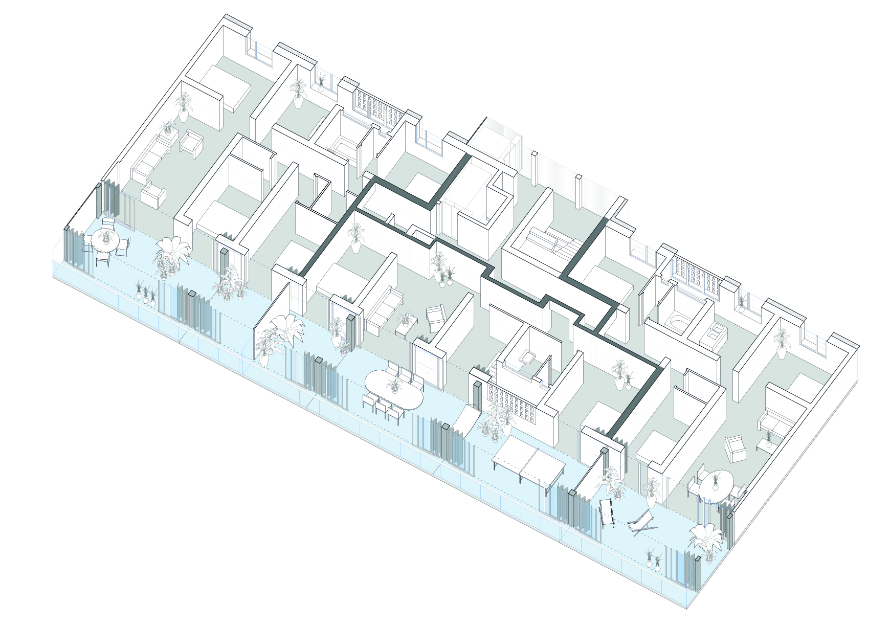 Grand-Parc, Bordeaux : extension des logements par Lacaton Vassal, Frédéric Druot et Christophe Hutin, 2011-2016