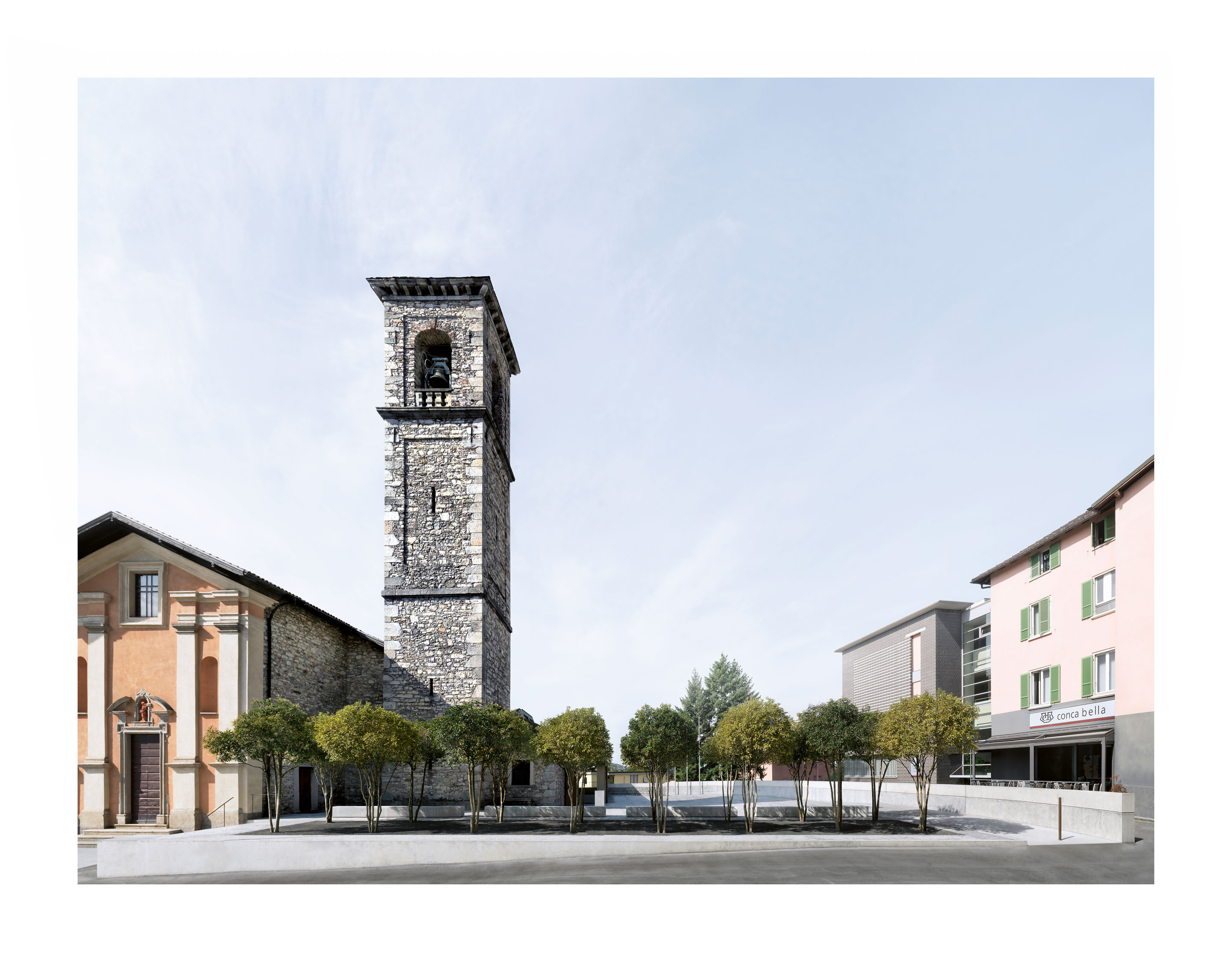 Piazza di San Simone a Vacallo (2013-2019) di Inches Geleta Architetti e Fabio Bianchi &amp; Associati