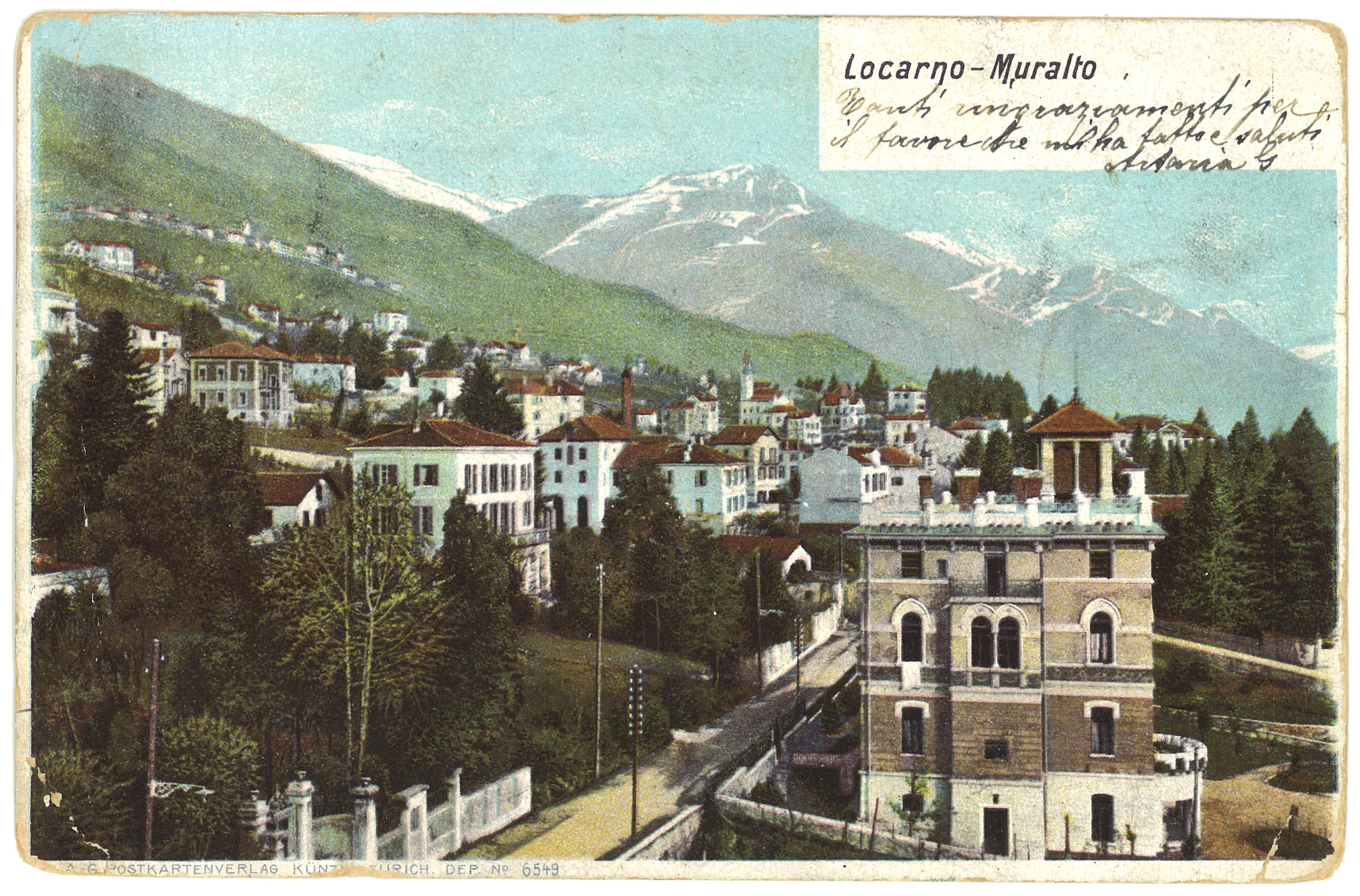 Paolo Zanini, Villa Farinelli, Muralto, 1896