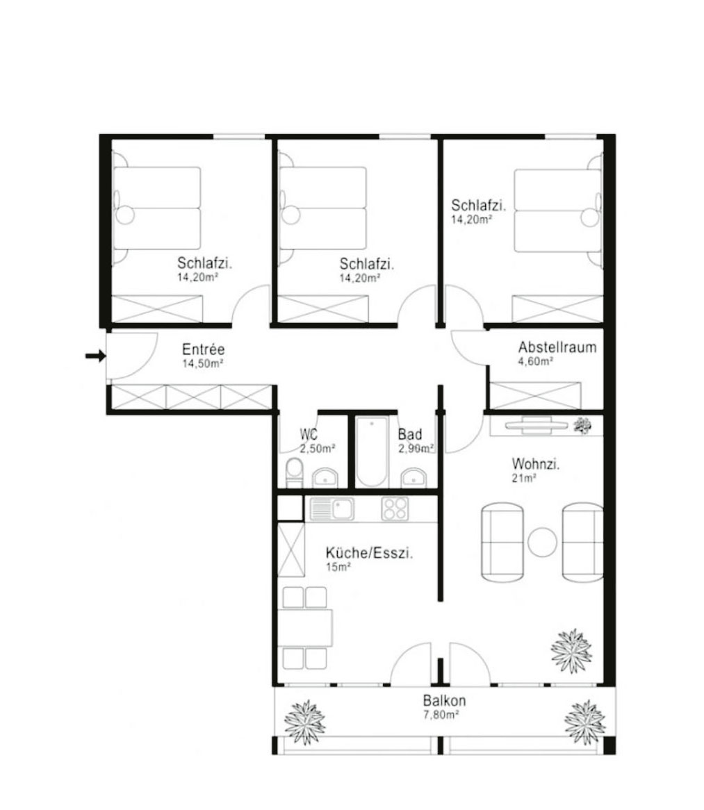 Wohnungsgrundriss