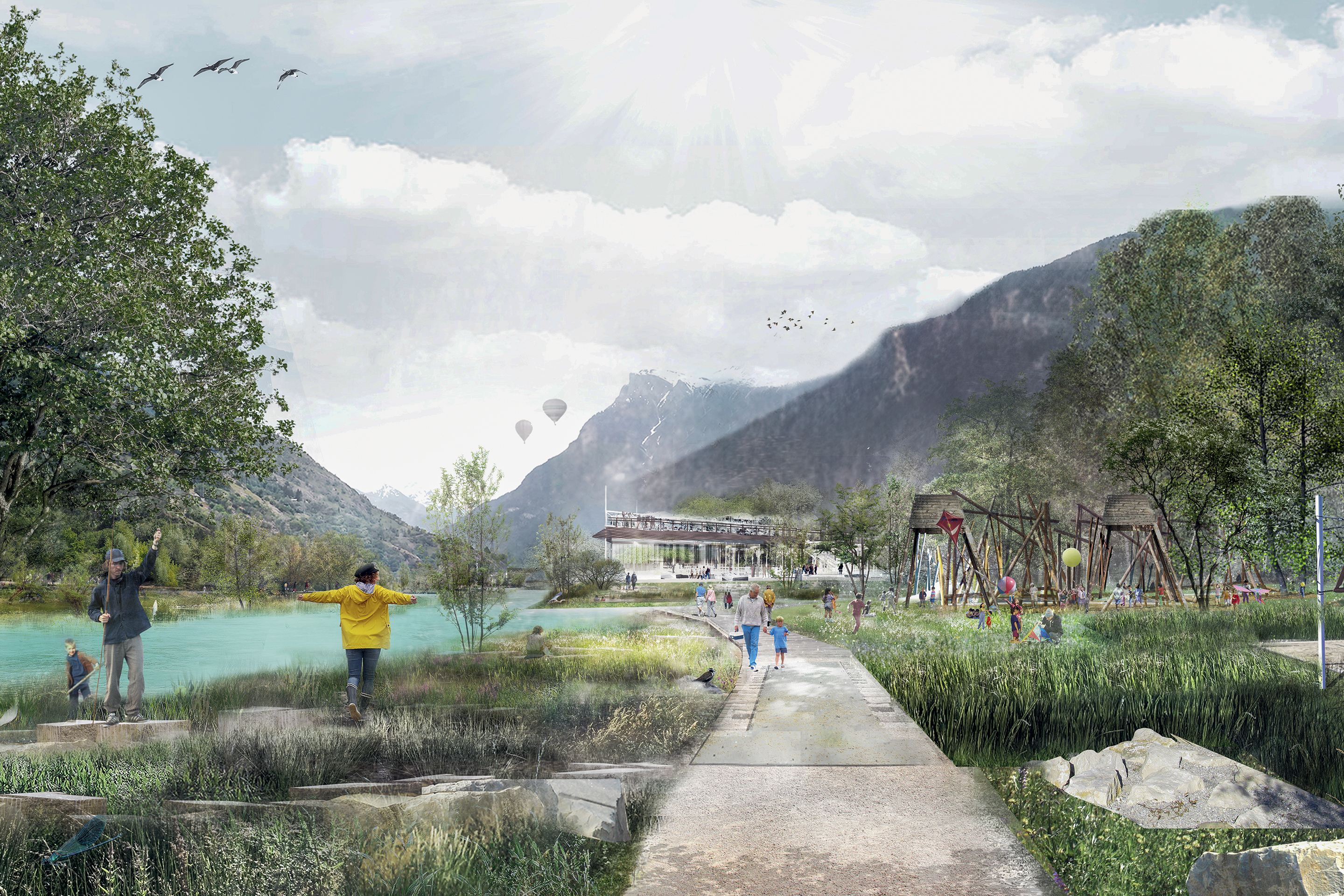 Projet d’aménagement des berges du Rhône à Viège dans le cadre de la 3e ­correction du Rhône