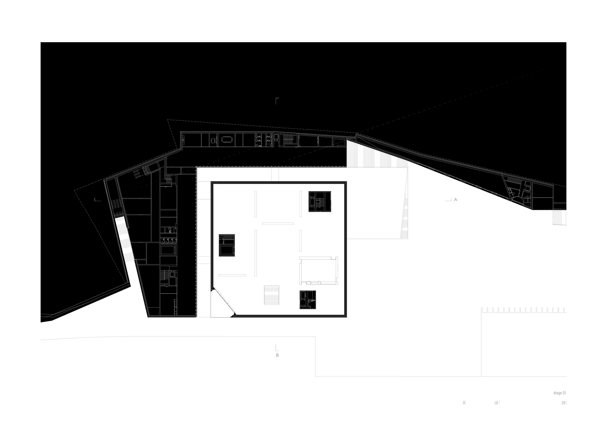 Plan du premier étage, mudac et Photo Elysée