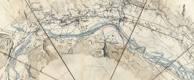 Fiume Ticino da Biasca al Lago Maggiore 1866