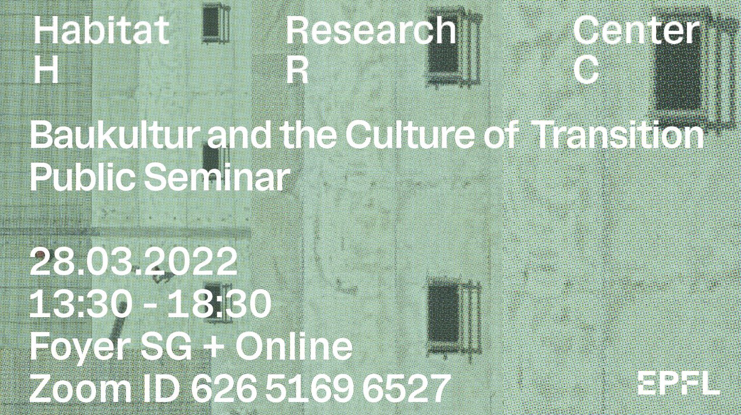Baukultur and the Culture of Transition - Affiche