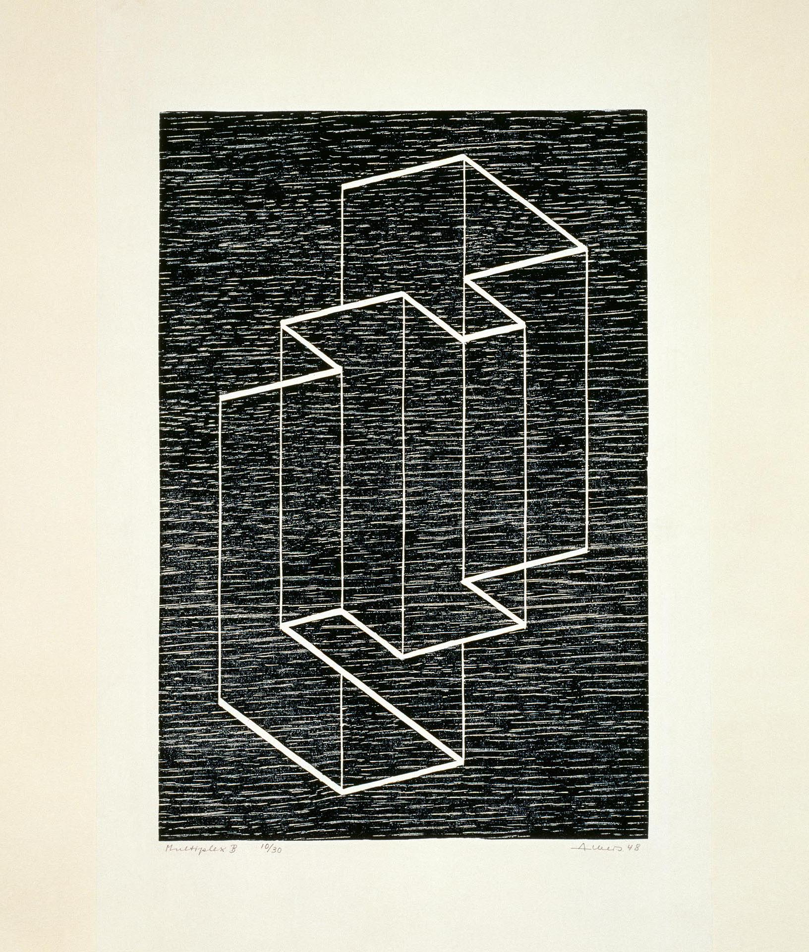 Josef Albers, Multiplex B, gravure sur bois, 1947.