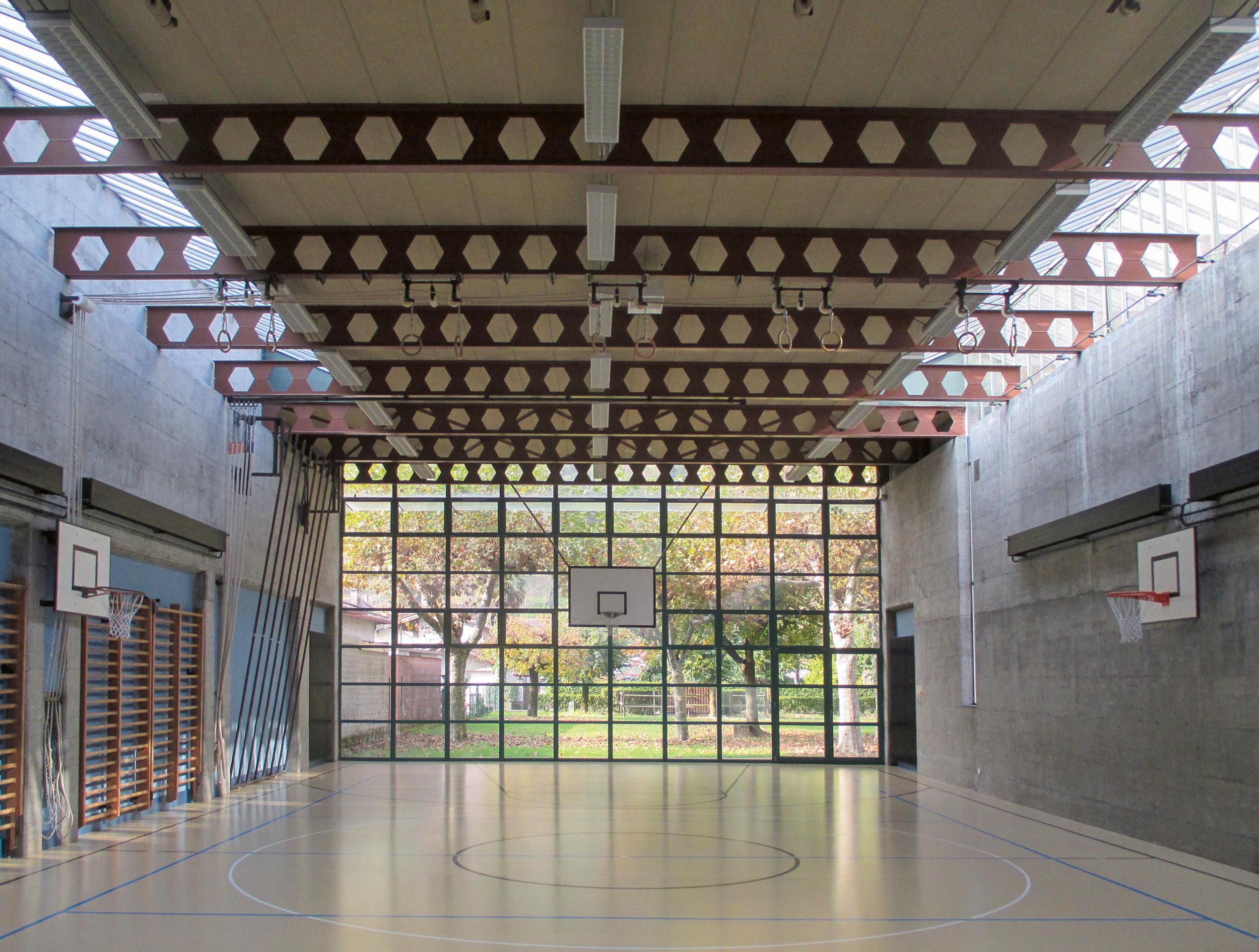 Vista dell'interno della palestra.