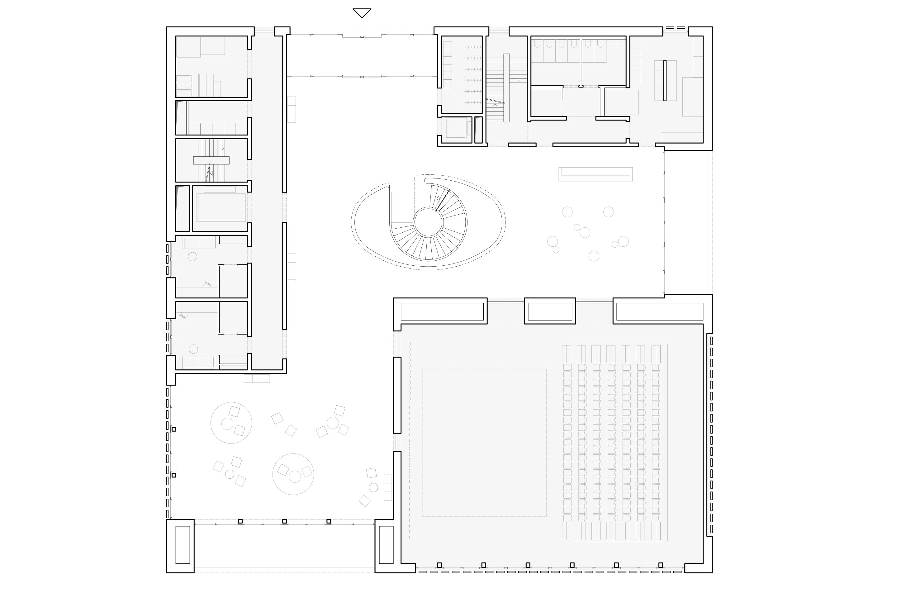 Plan du rez-de-chaussée supérieur.