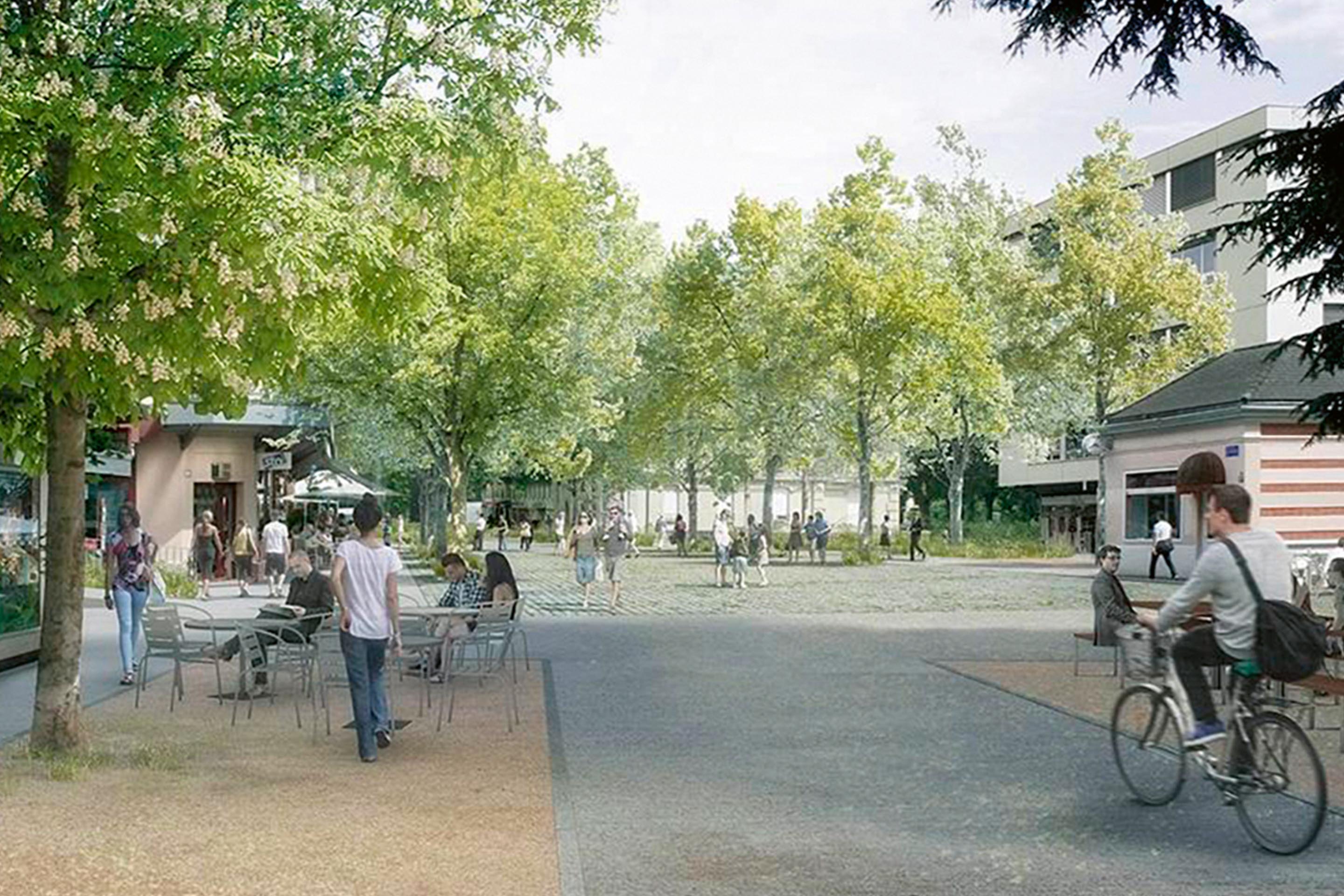 2018: projet lauréat du concours d’espaces publics Sous-Gare à Lausanne. Une vision du boulevard de Grancy débarrassé des voitures et transformé en zone piétonne, avec de nouvelles plantations, des sols perméables.