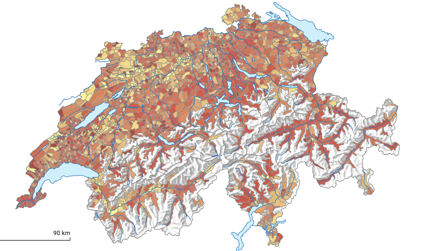 Logements vacants en Suisse en juin 2022