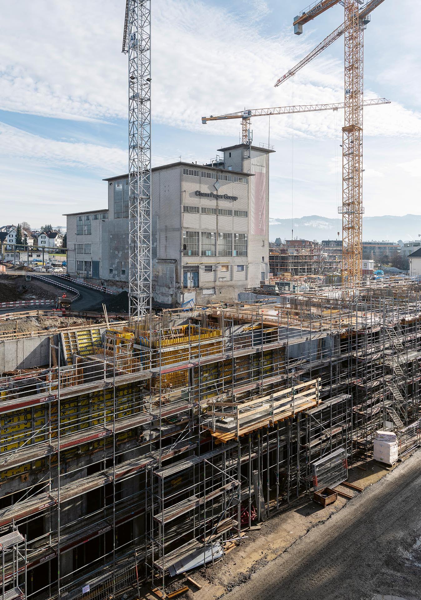 Le nouveau quartier «Papieri Cham» est caractérisé par les bâtiments de l’ancienne usine de papier.